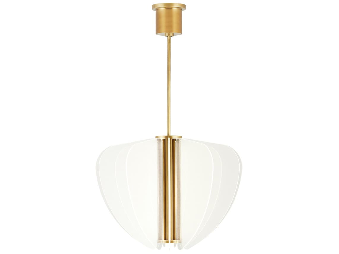 Visual Comfort Modern Nyra 1-Light Plated Brass Pendant