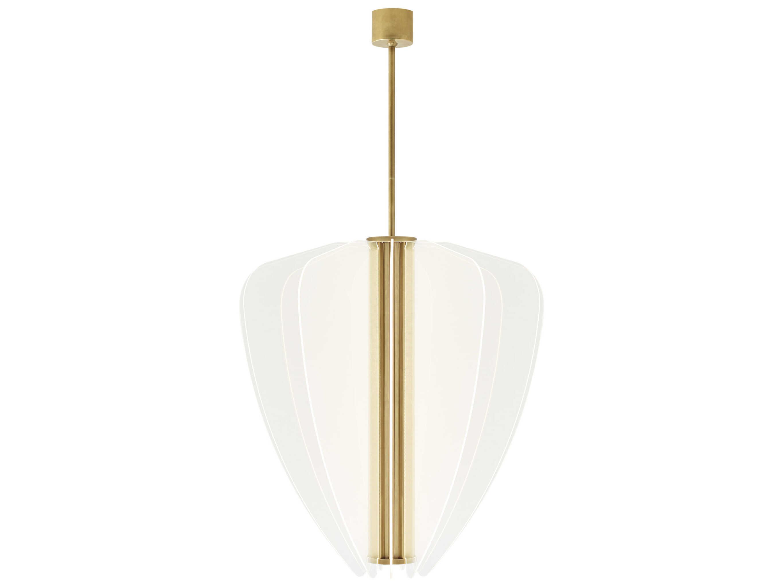 Visual Comfort Modern Nyra 1-Light Plated Brass Pendant
