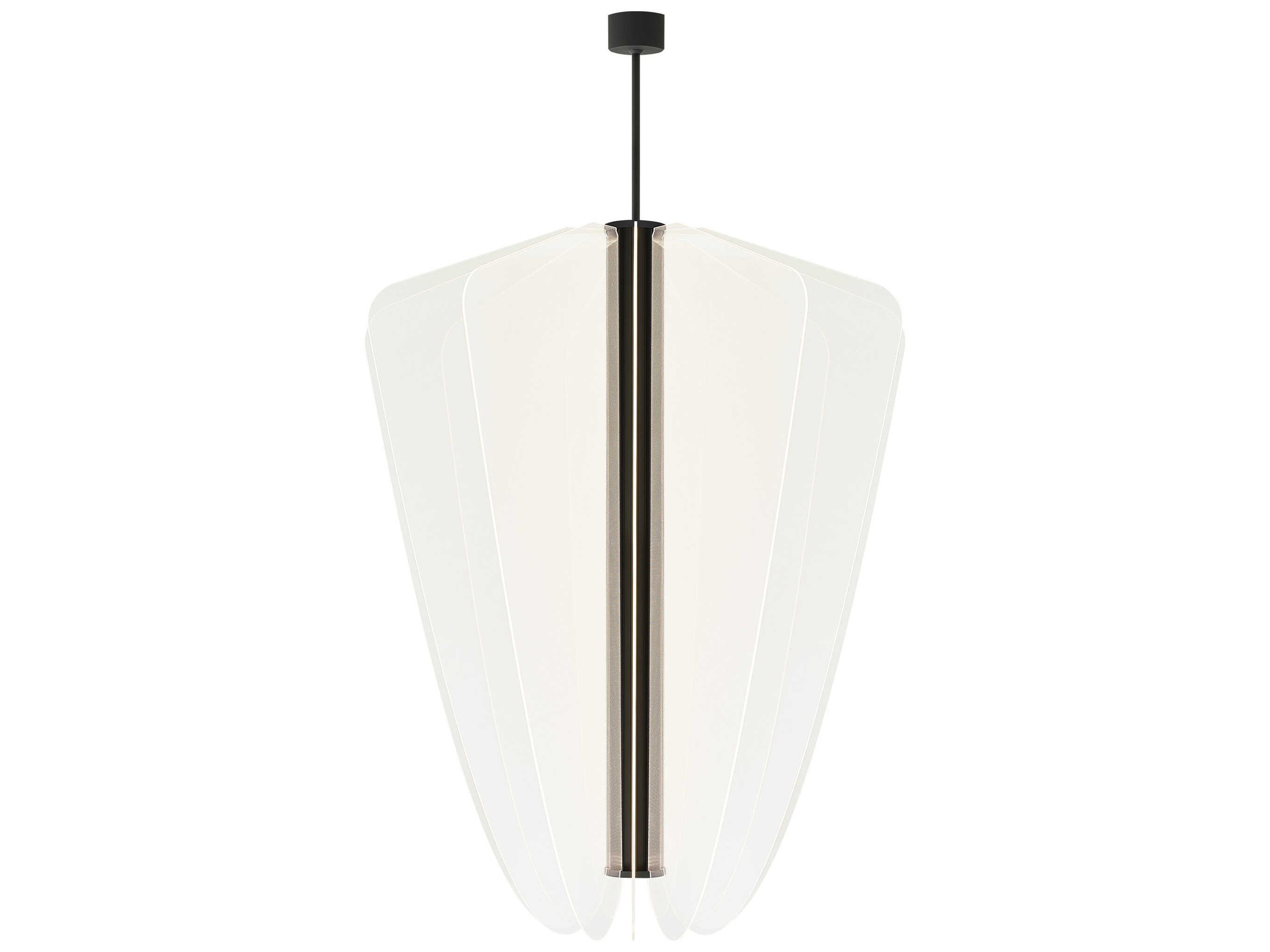 Visual Comfort Modern Nyra 1-Light Nightshade Black Pendant