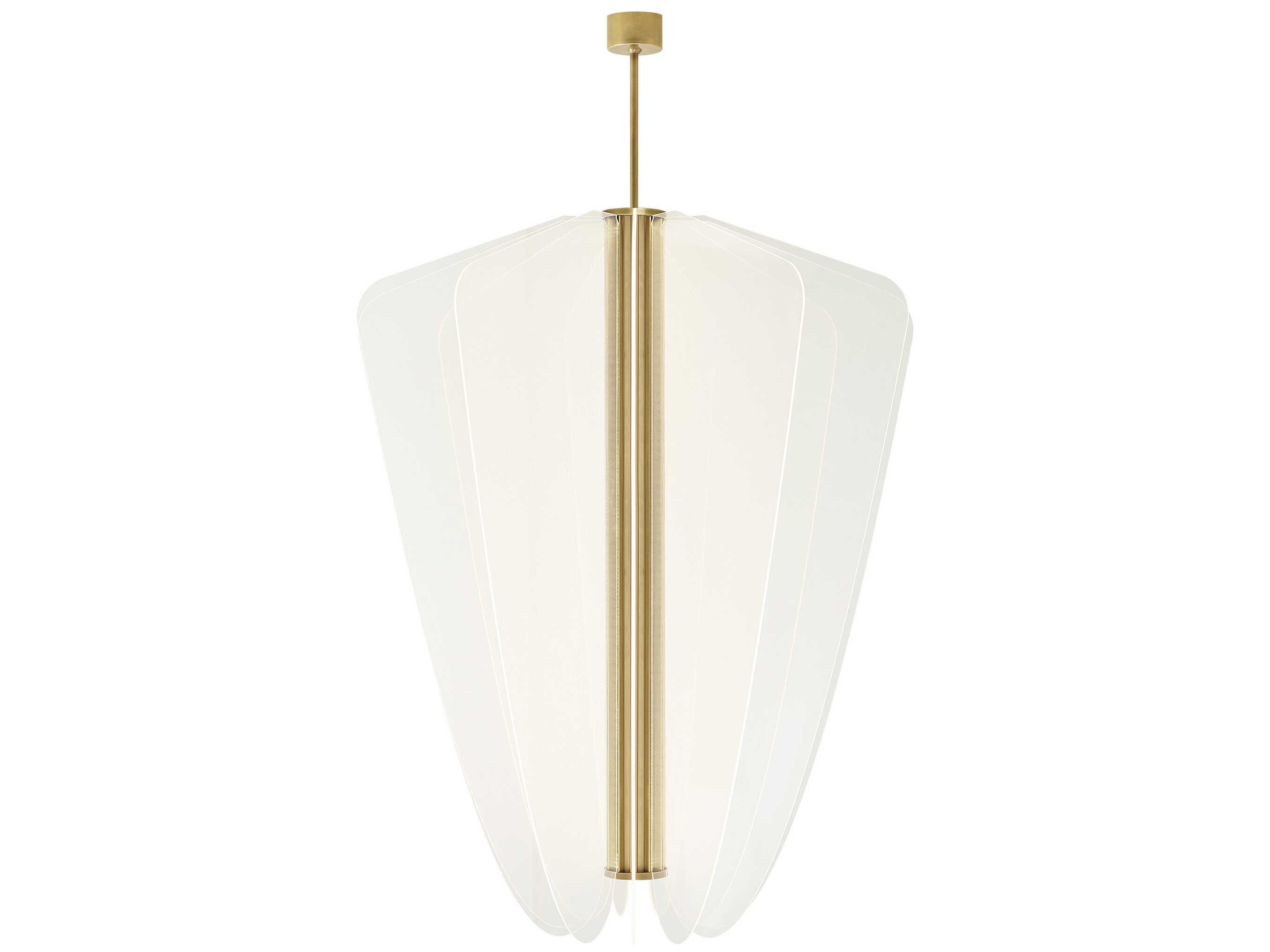 Visual Comfort Modern Nyra 1-Light Plated Brass Pendant