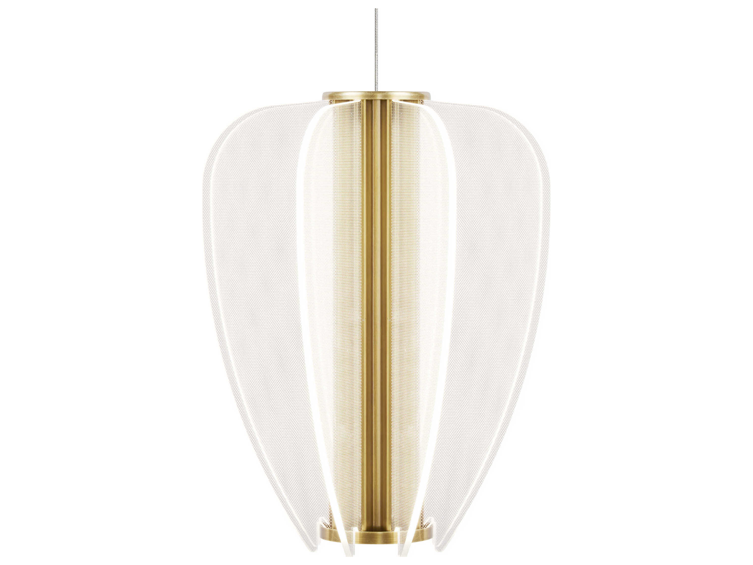 Visual Comfort Modern Nyra 1-Light Plated Brass Mini Pendant