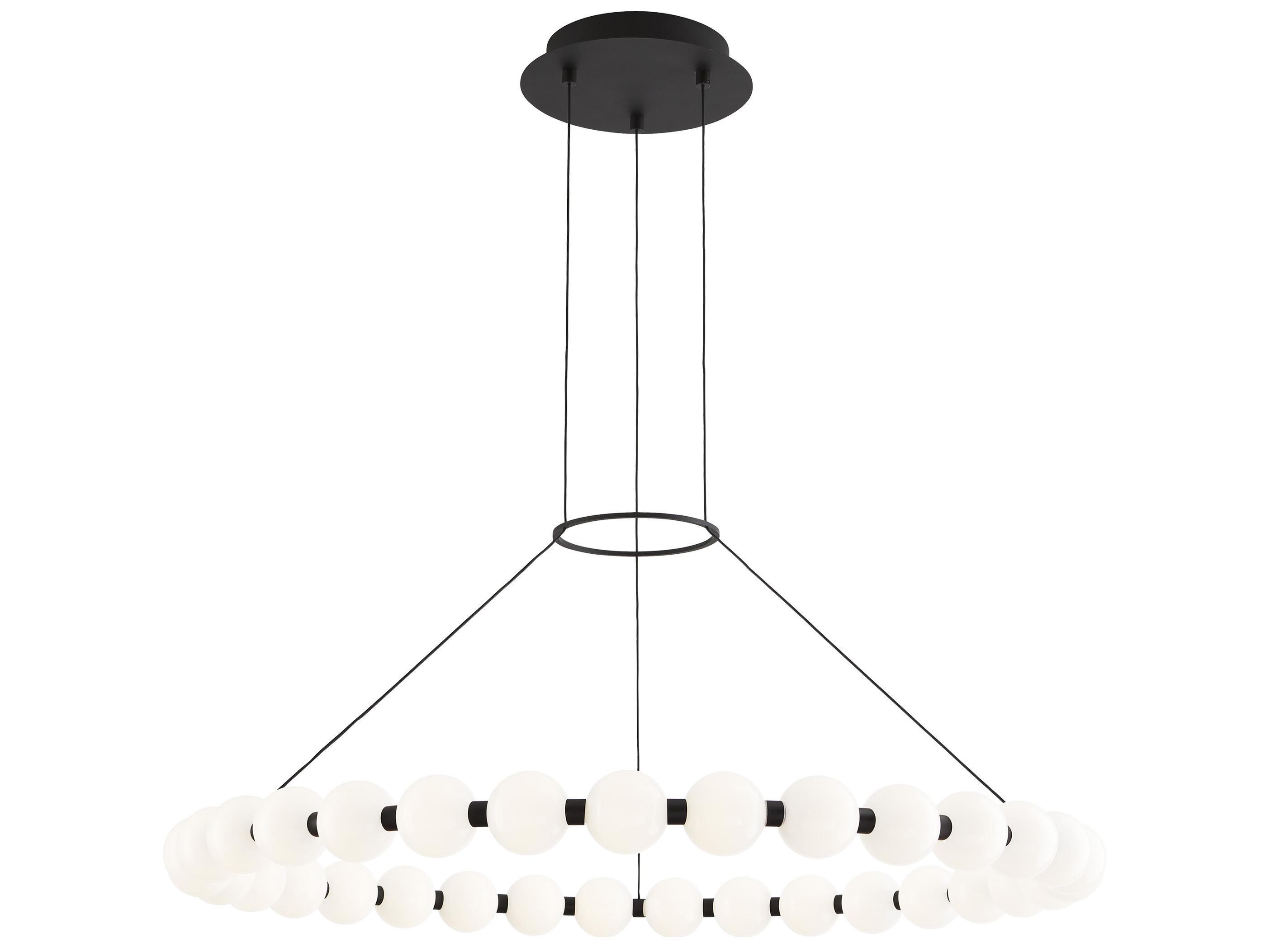 Visual Comfort Modern Orbet 1-Light Nightshade Black Round Chandelier