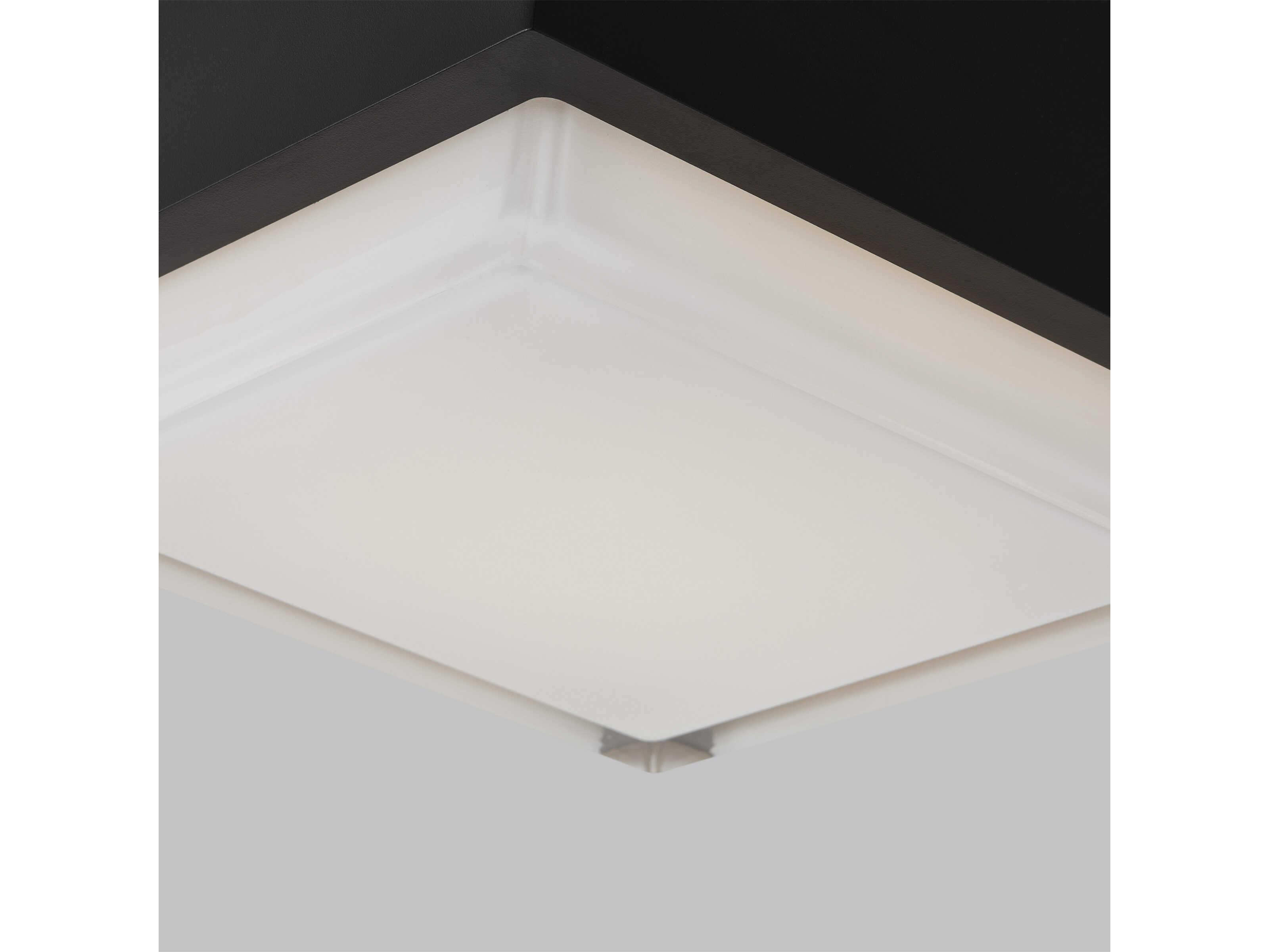Visual Comfort Modern Leagan 1-Light Black Flush Mount