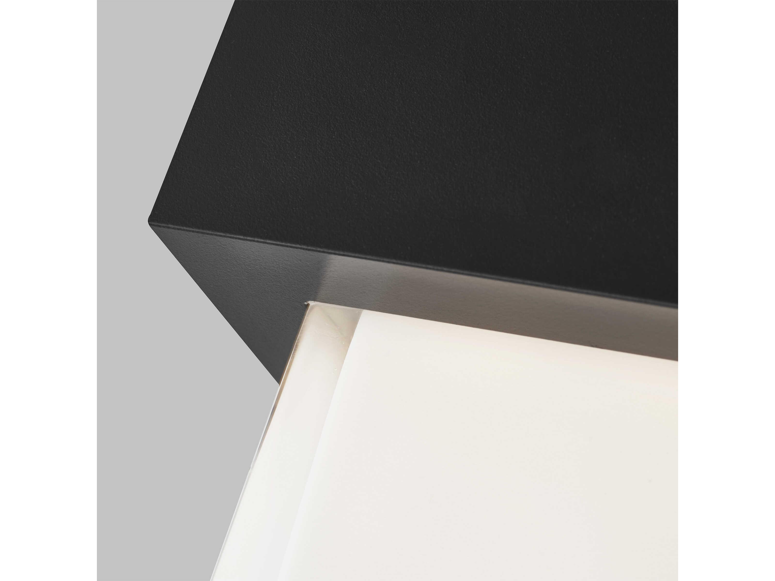Visual Comfort Modern Leagan 1-Light Black Flush Mount