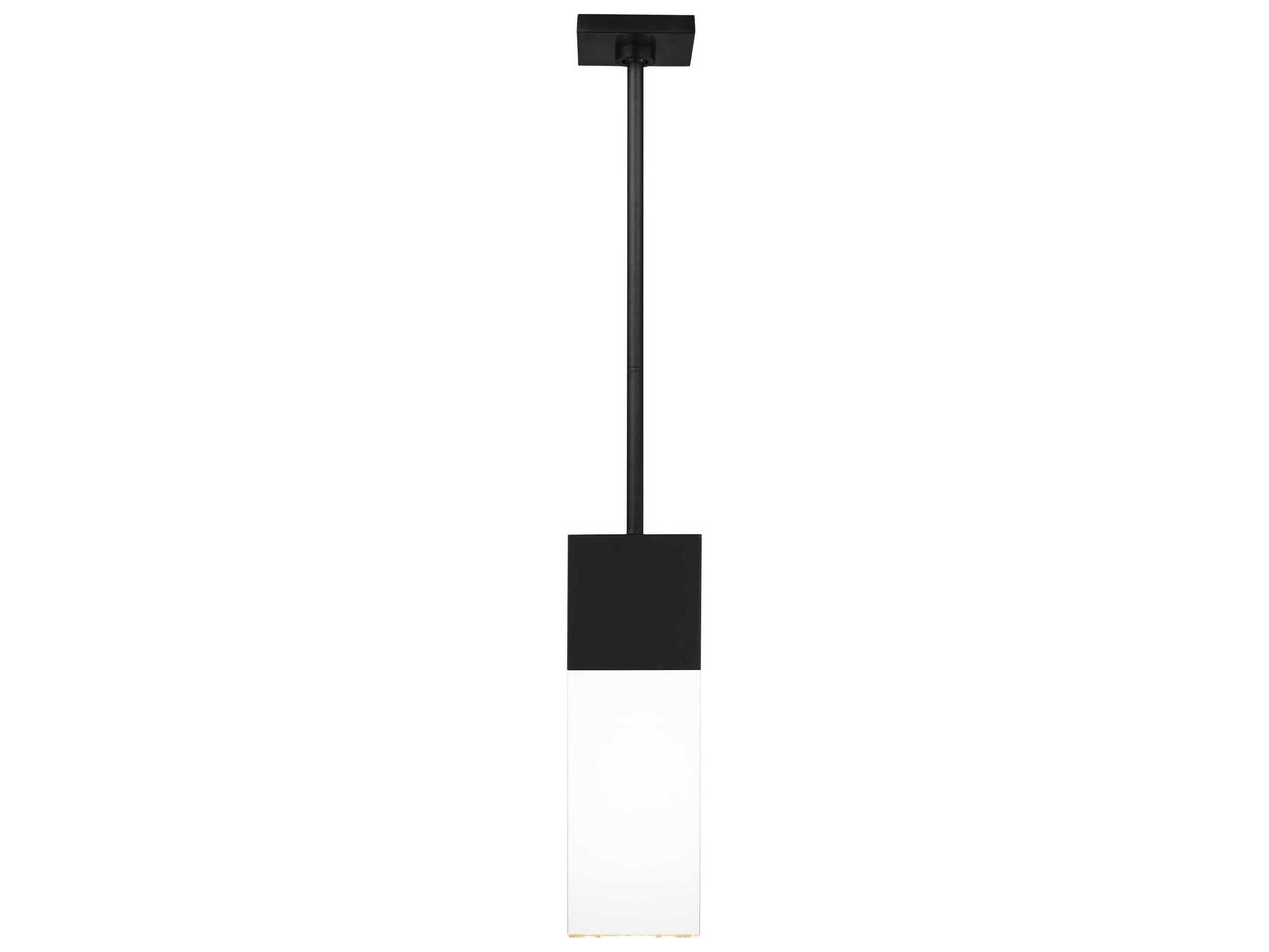 Visual Comfort Modern Kulma 1-Light Black Linear Mini Pendant