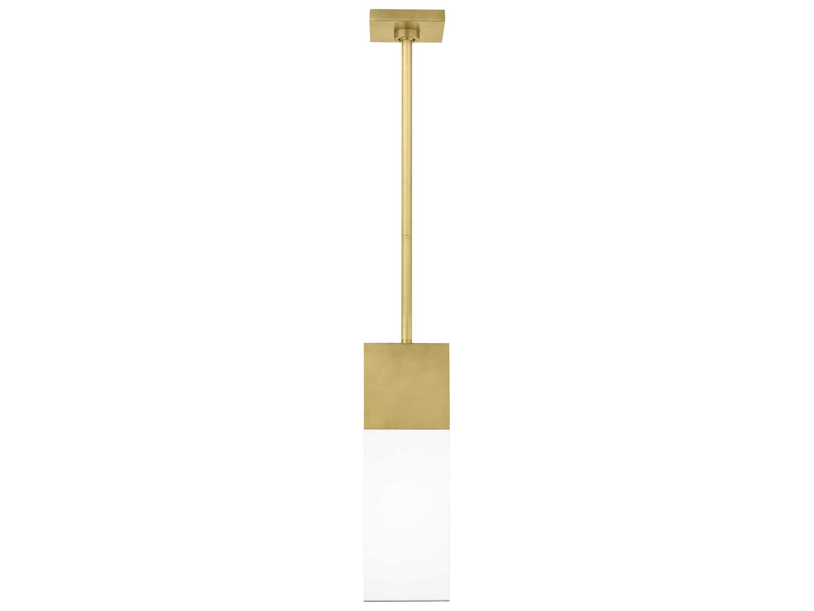 Visual Comfort Modern Kulma 1-Light Natural Brass Linear Mini Pendant