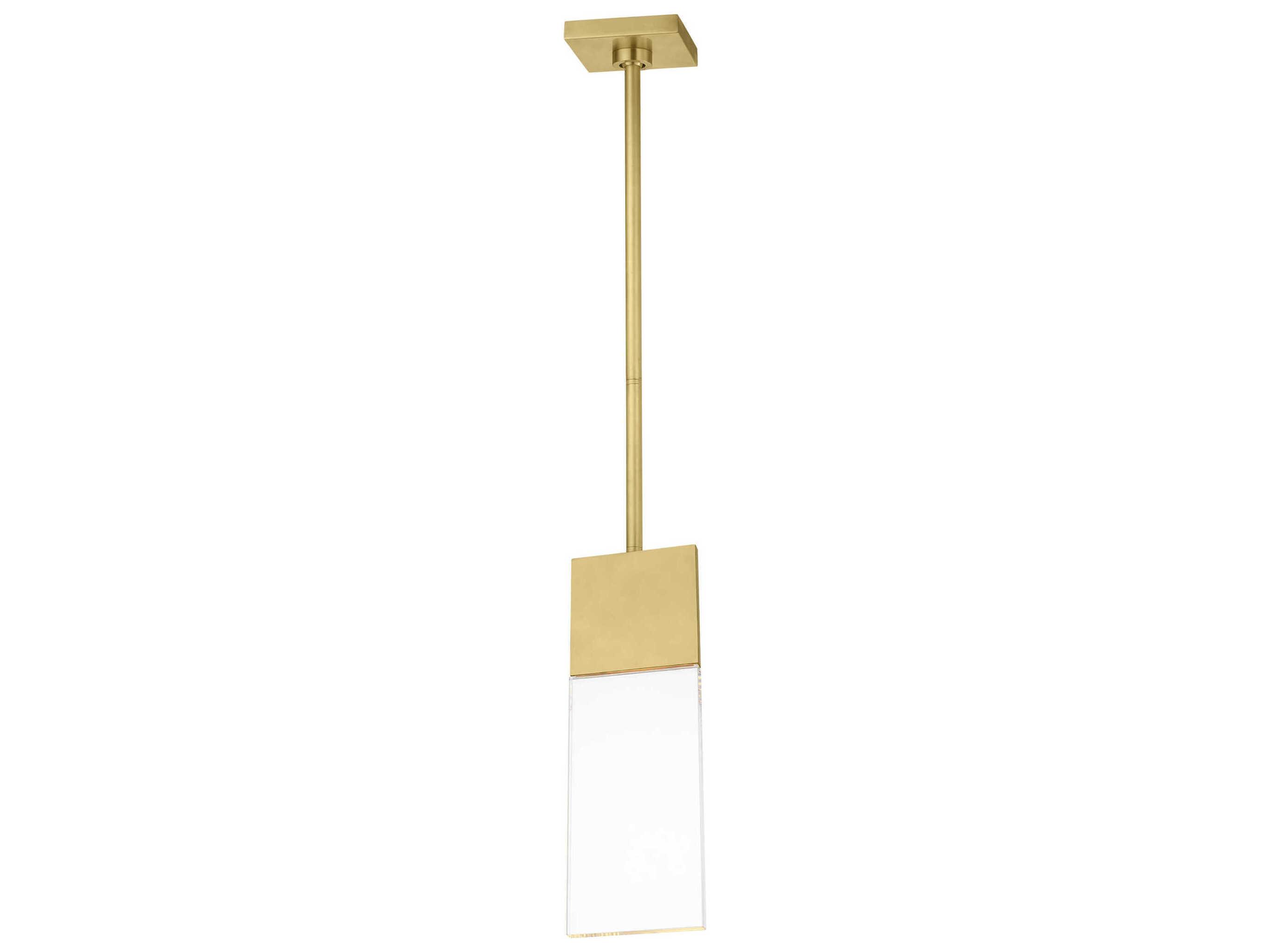 Visual Comfort Modern Kulma 1-Light Natural Brass Linear Mini Pendant