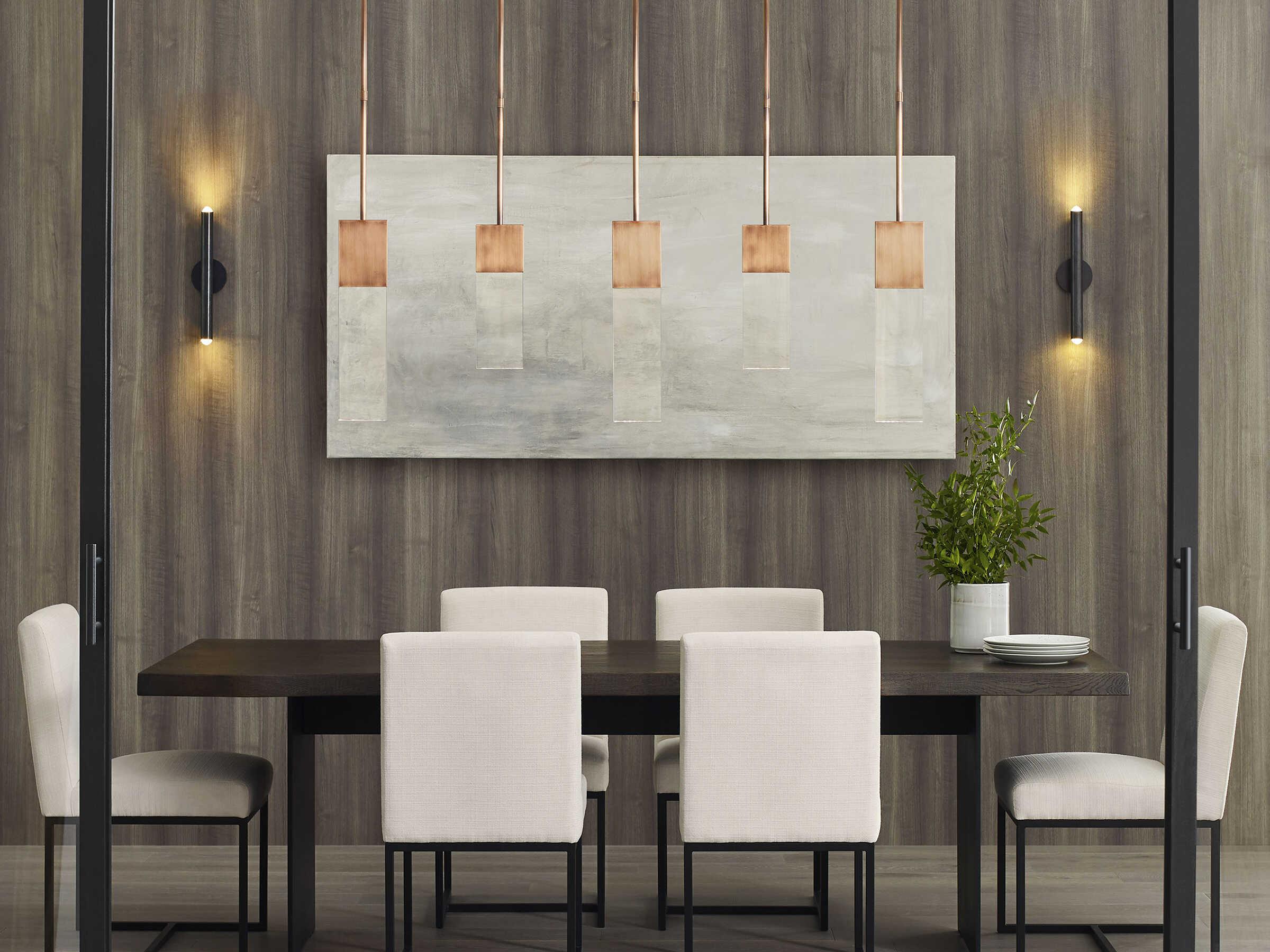 Visual Comfort Modern Kulma 1-Light Copper Linear Mini Pendant