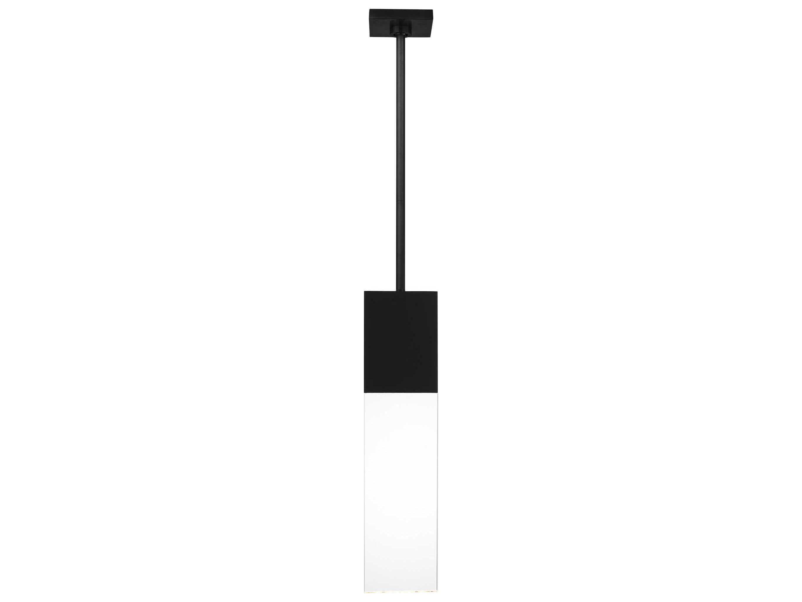 Visual Comfort Modern Kulma 1-Light Black Linear Mini Pendant