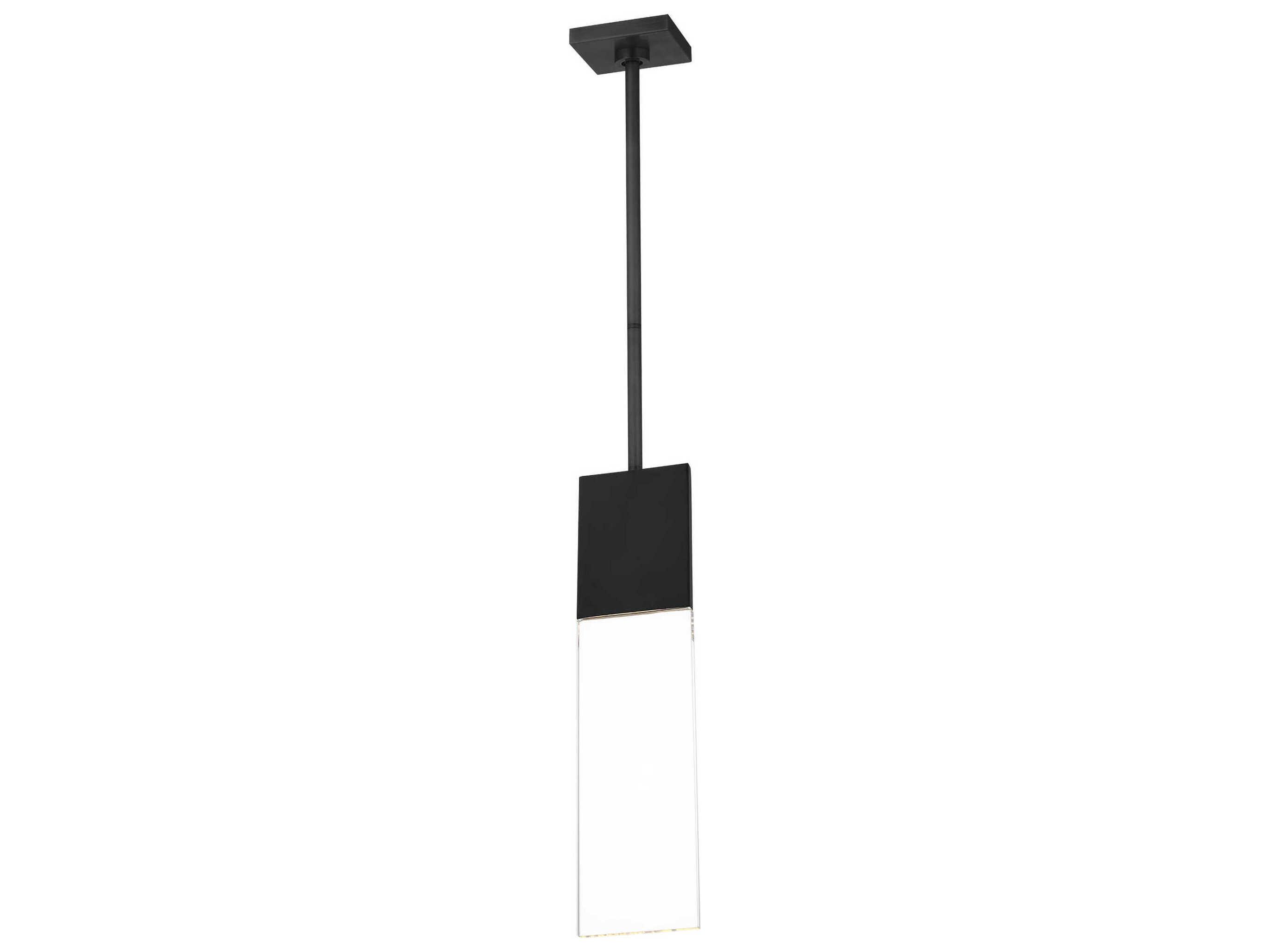 Visual Comfort Modern Kulma 1-Light Black Linear Mini Pendant