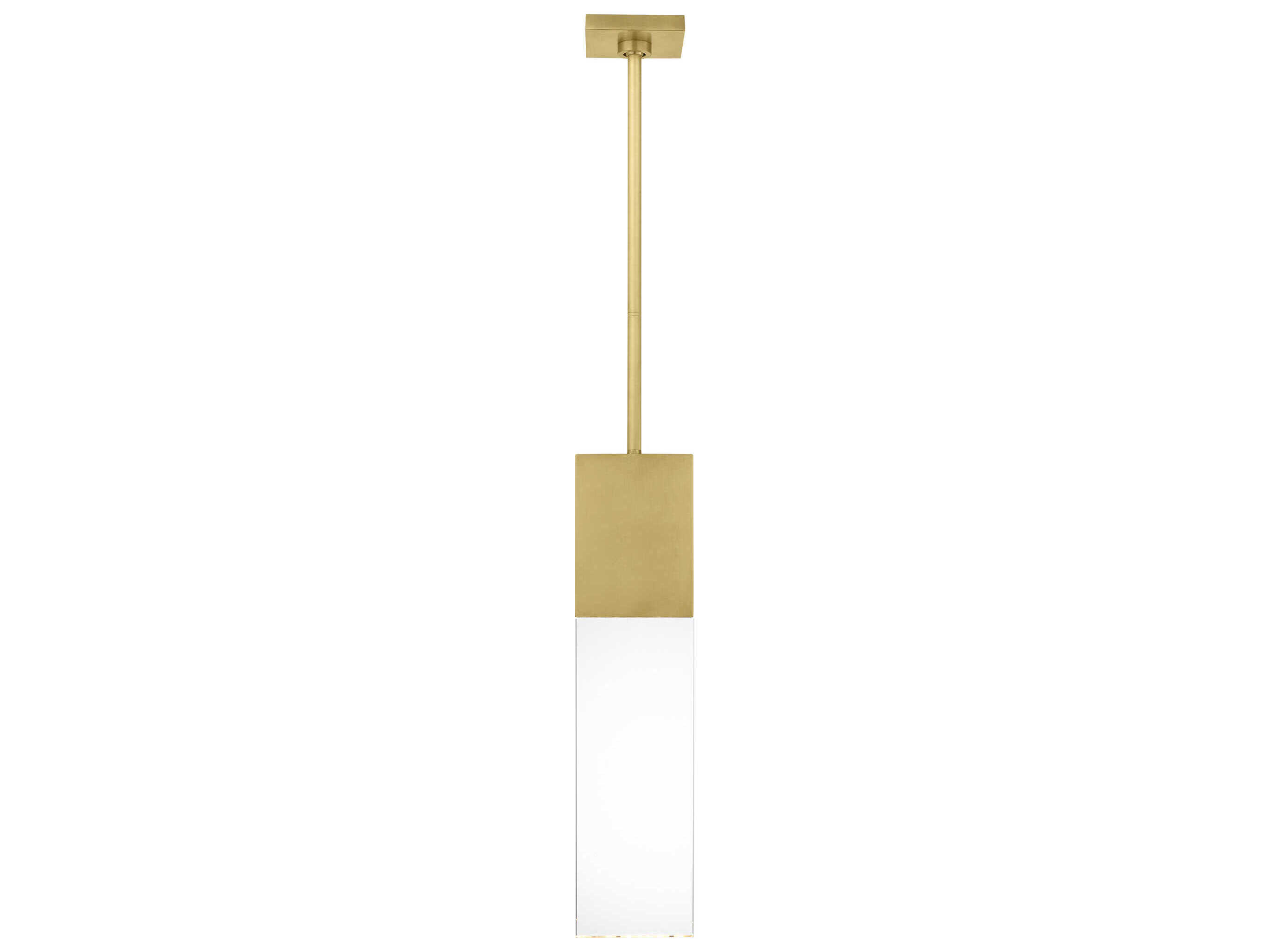 Visual Comfort Modern Kulma 1-Light Natural Brass Linear Mini Pendant