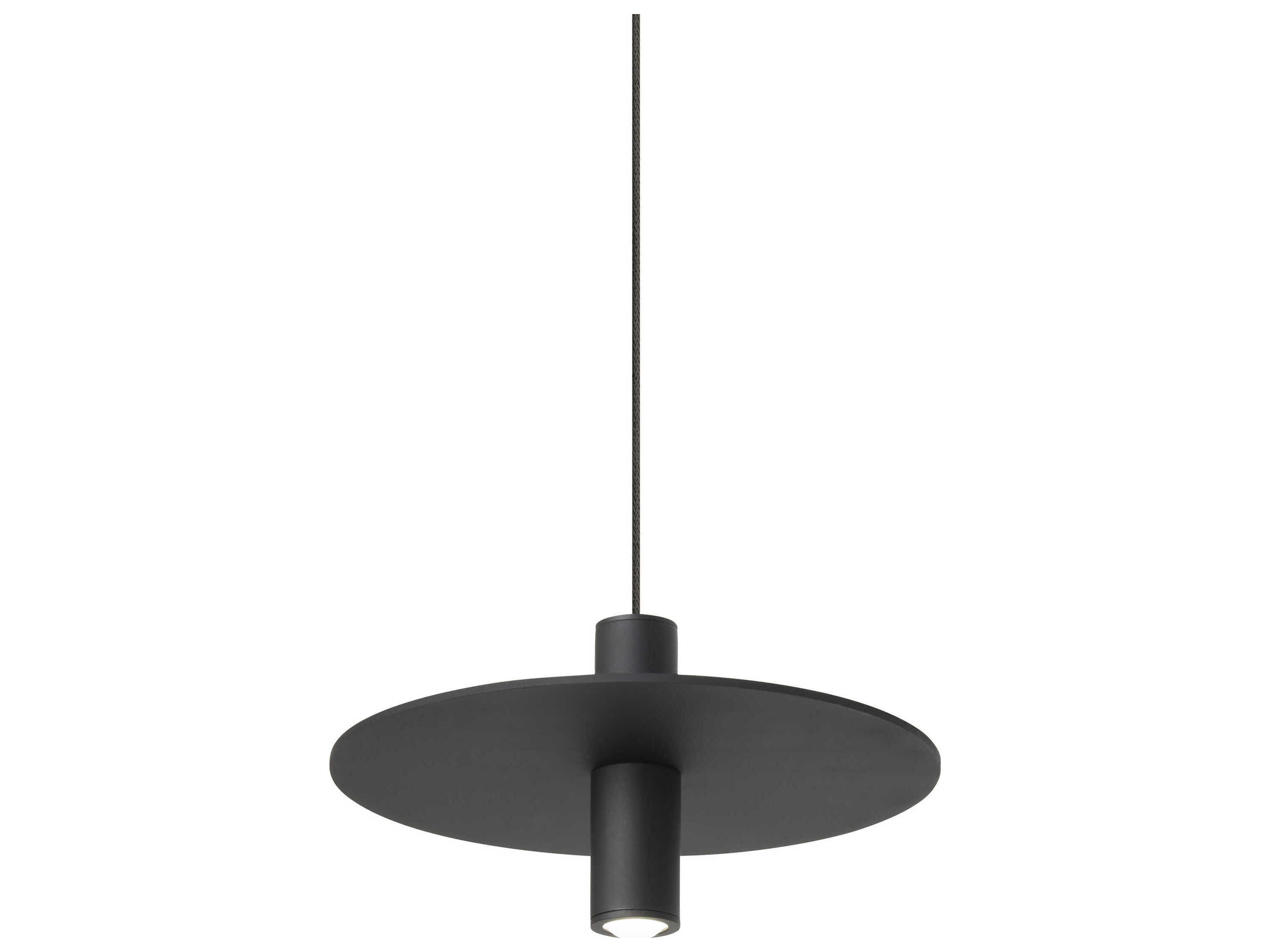 Visual Comfort Modern Ponte 1-Light Nightshade Black Round Mini Pendant
