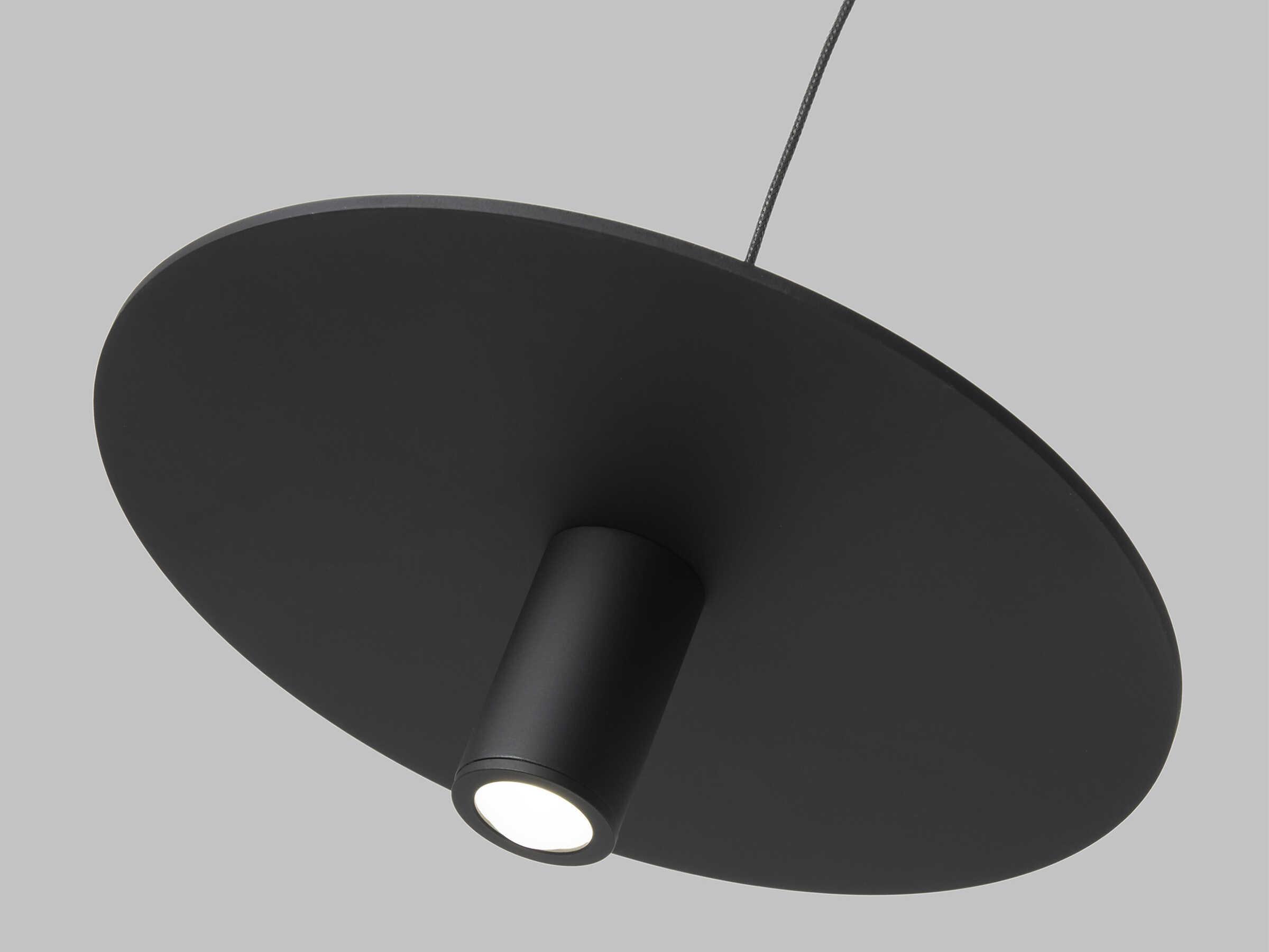 Visual Comfort Modern Ponte 1-Light Nightshade Black Round Mini Pendant