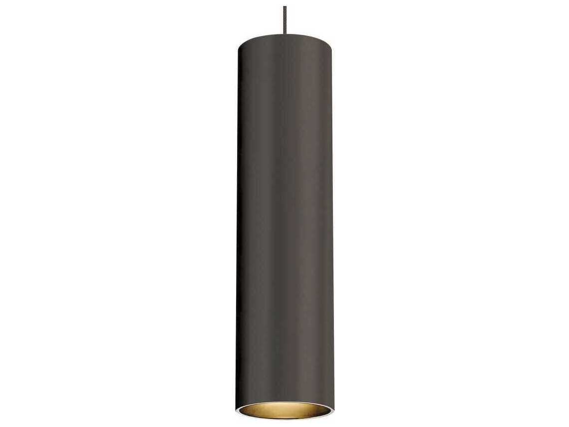 Visual Comfort Modern Piper 1-Light Antique Bronze Cylinder Mini Pendant