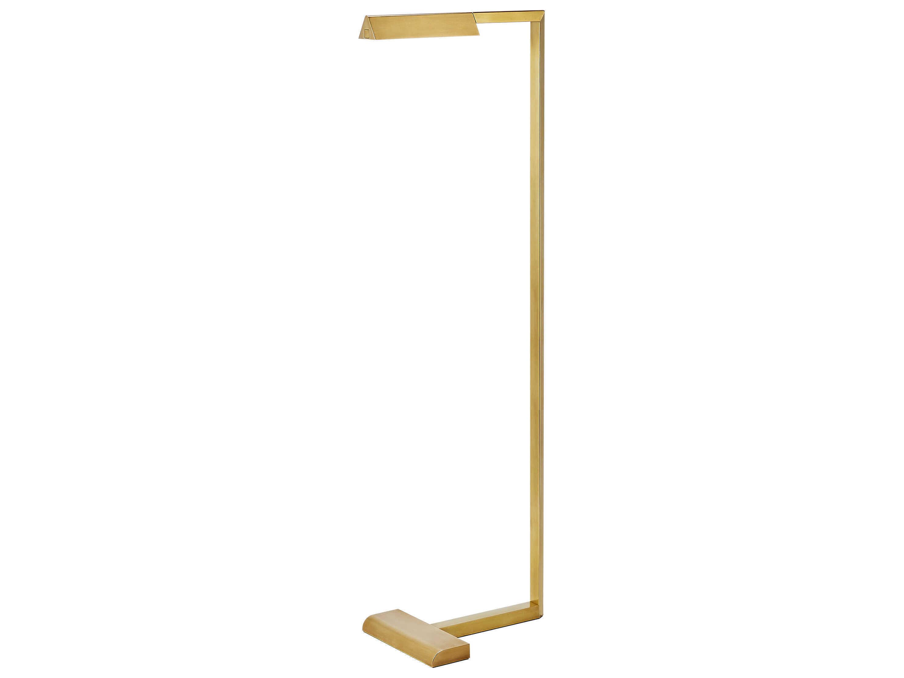 Visual Comfort Modern Dessau Natural Brass Floor Lamp
