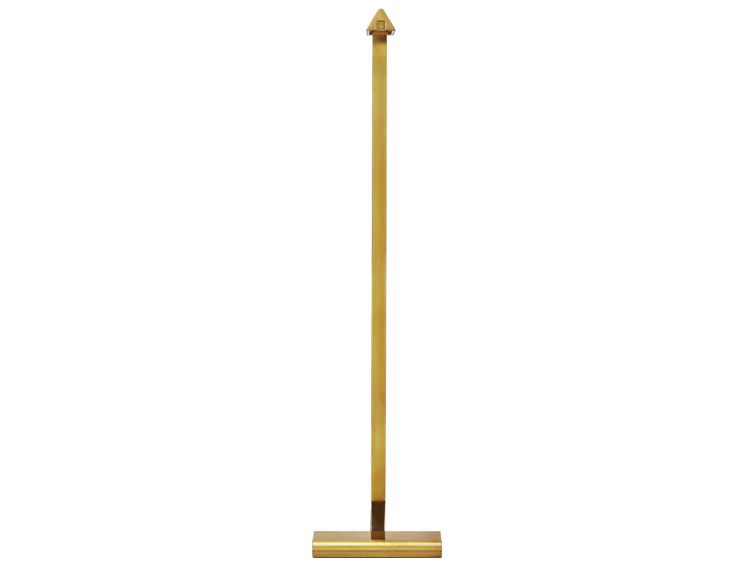 Visual Comfort Modern Dessau Natural Brass Floor Lamp