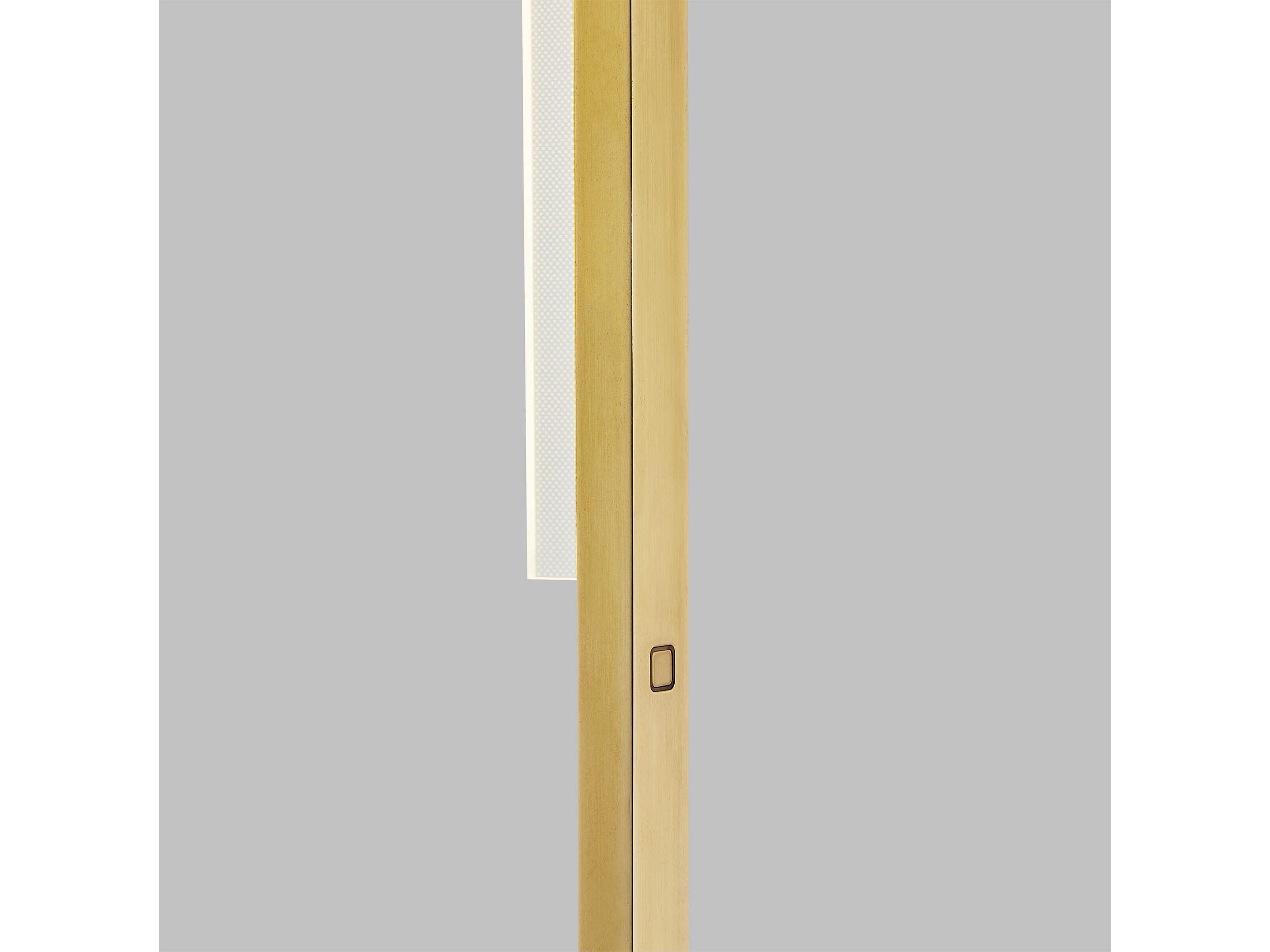 Visual Comfort Modern Klee Natural Brass White Marble Floor Lamp