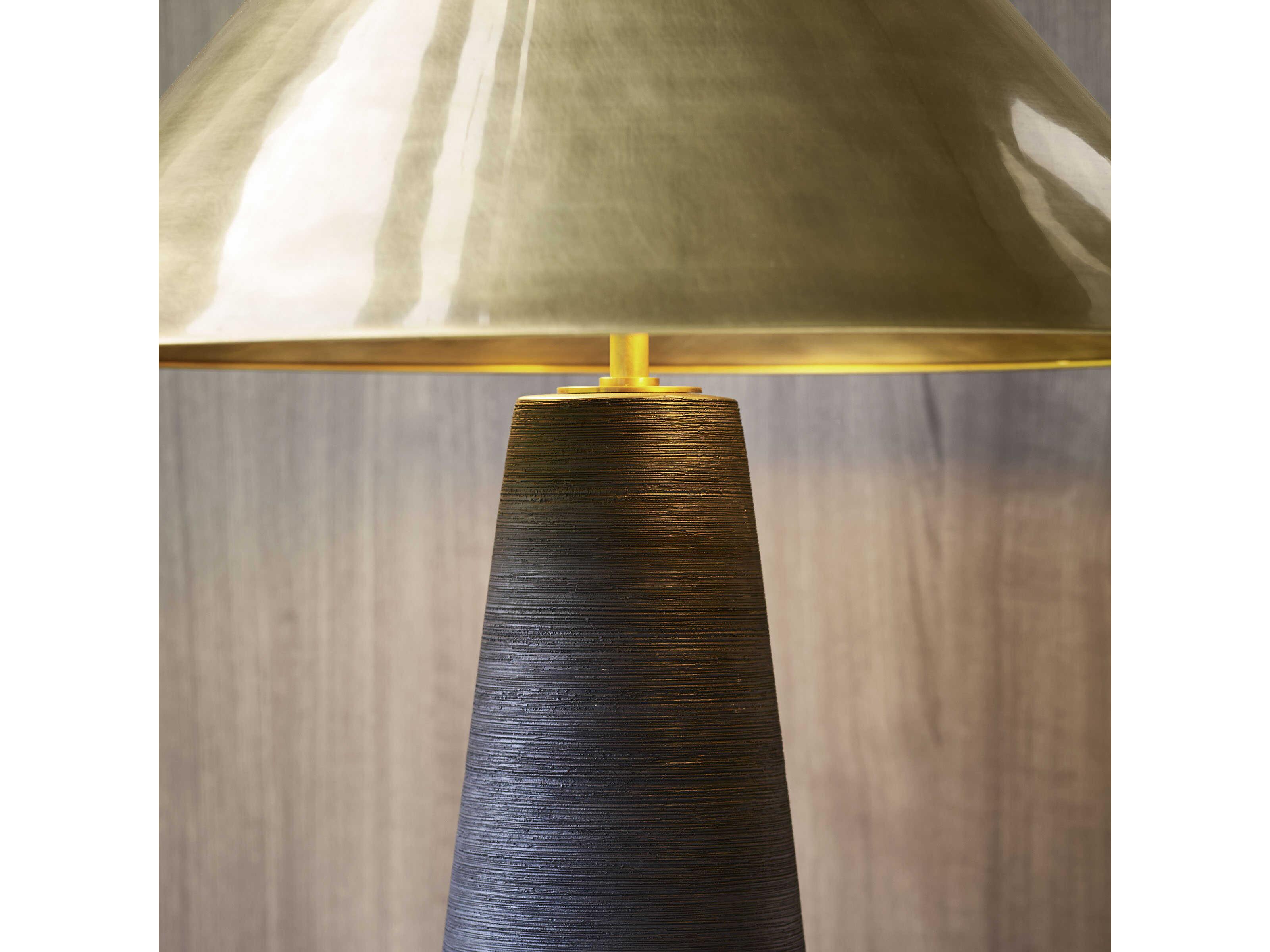 Visual Comfort Modern Karam Natural Brass Black Buffet Lamp