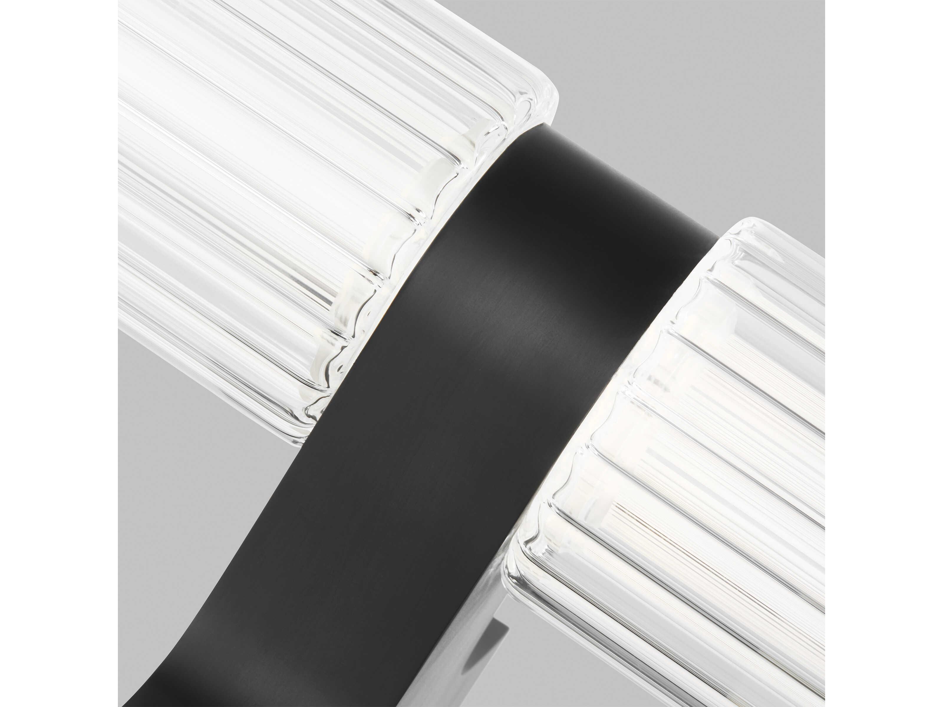 Visual Comfort Modern Langston Plated Dark Bronze Cut Crystal Table Lamp