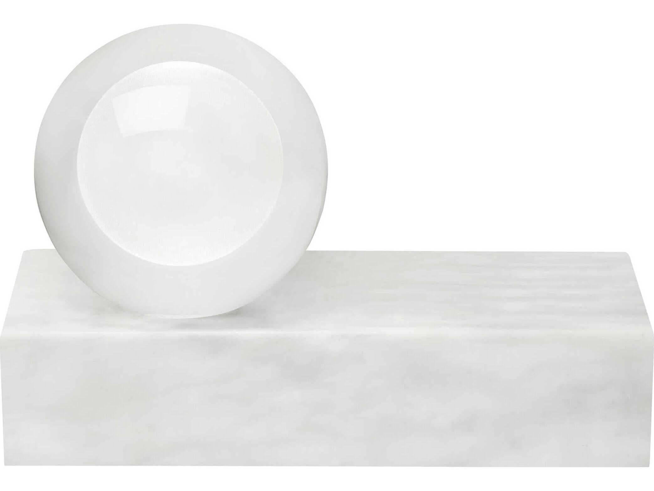 Visual Comfort Modern Mina White Marble Table Lamp