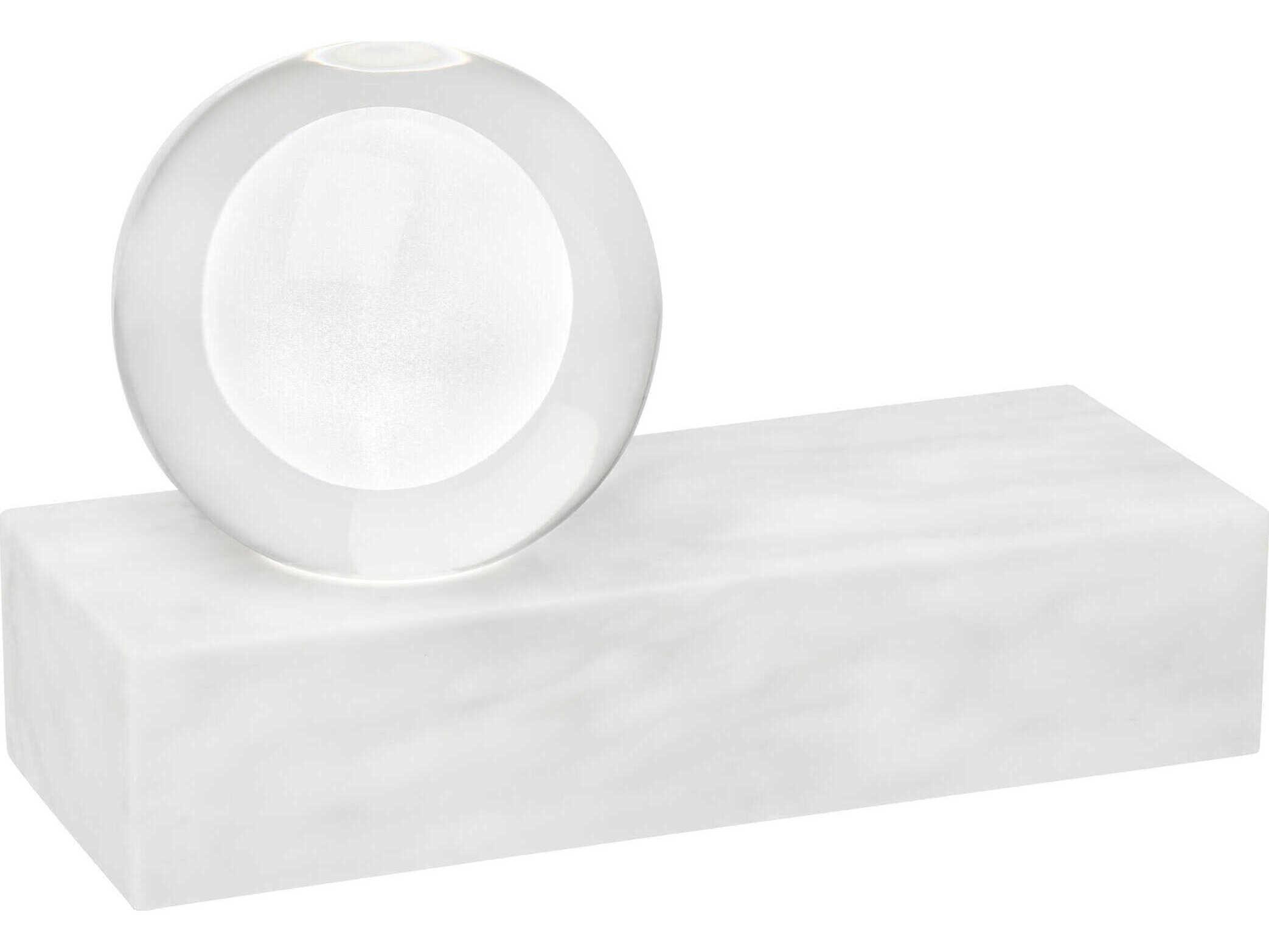Visual Comfort Modern Mina White Marble Table Lamp