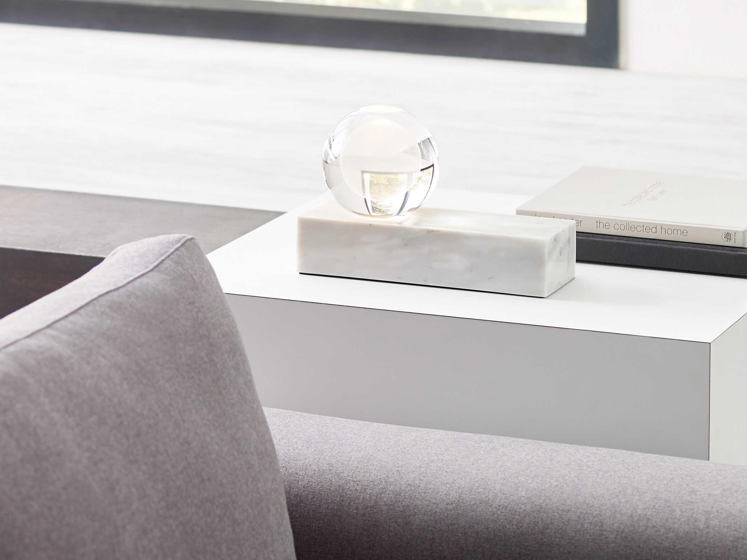 Visual Comfort Modern Mina White Marble Table Lamp