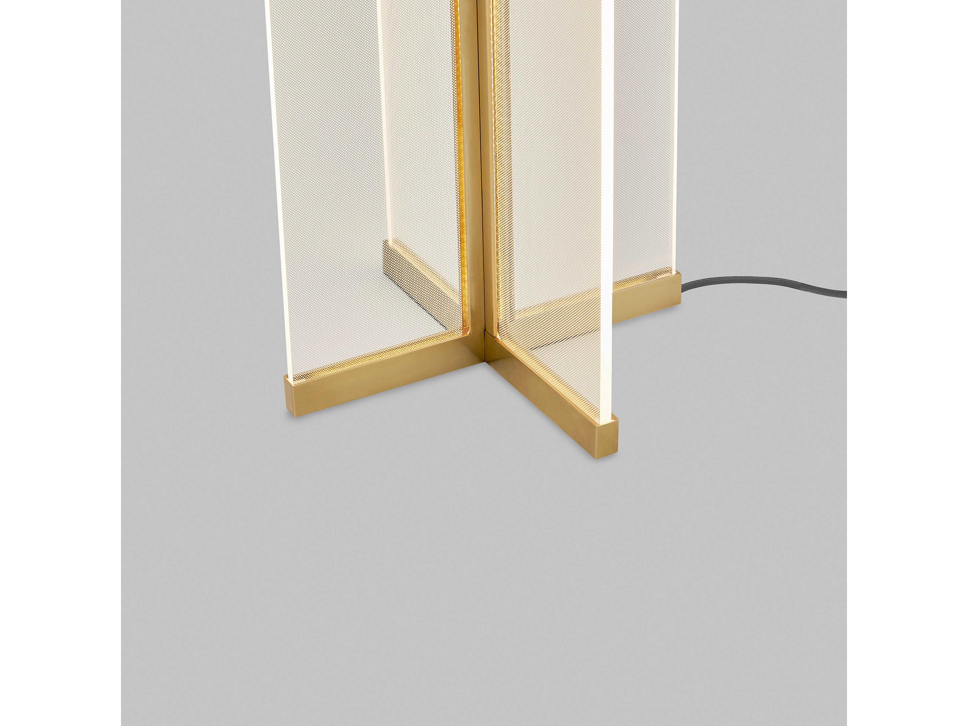 Visual Comfort Modern Rohe Natural Brass Table Lamp