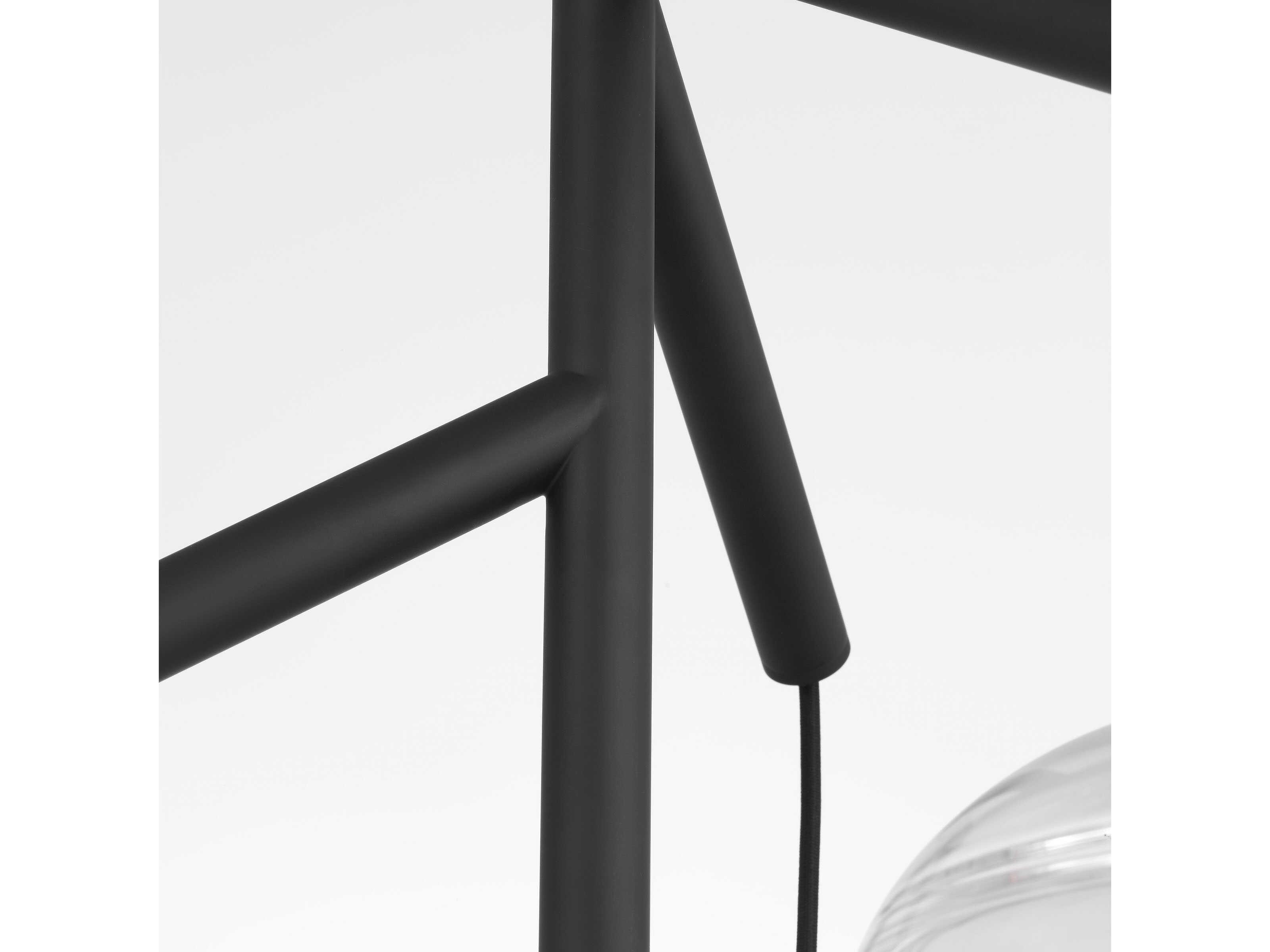 Visual Comfort Modern Sedona 8-Light White Black Globe Island Pendant