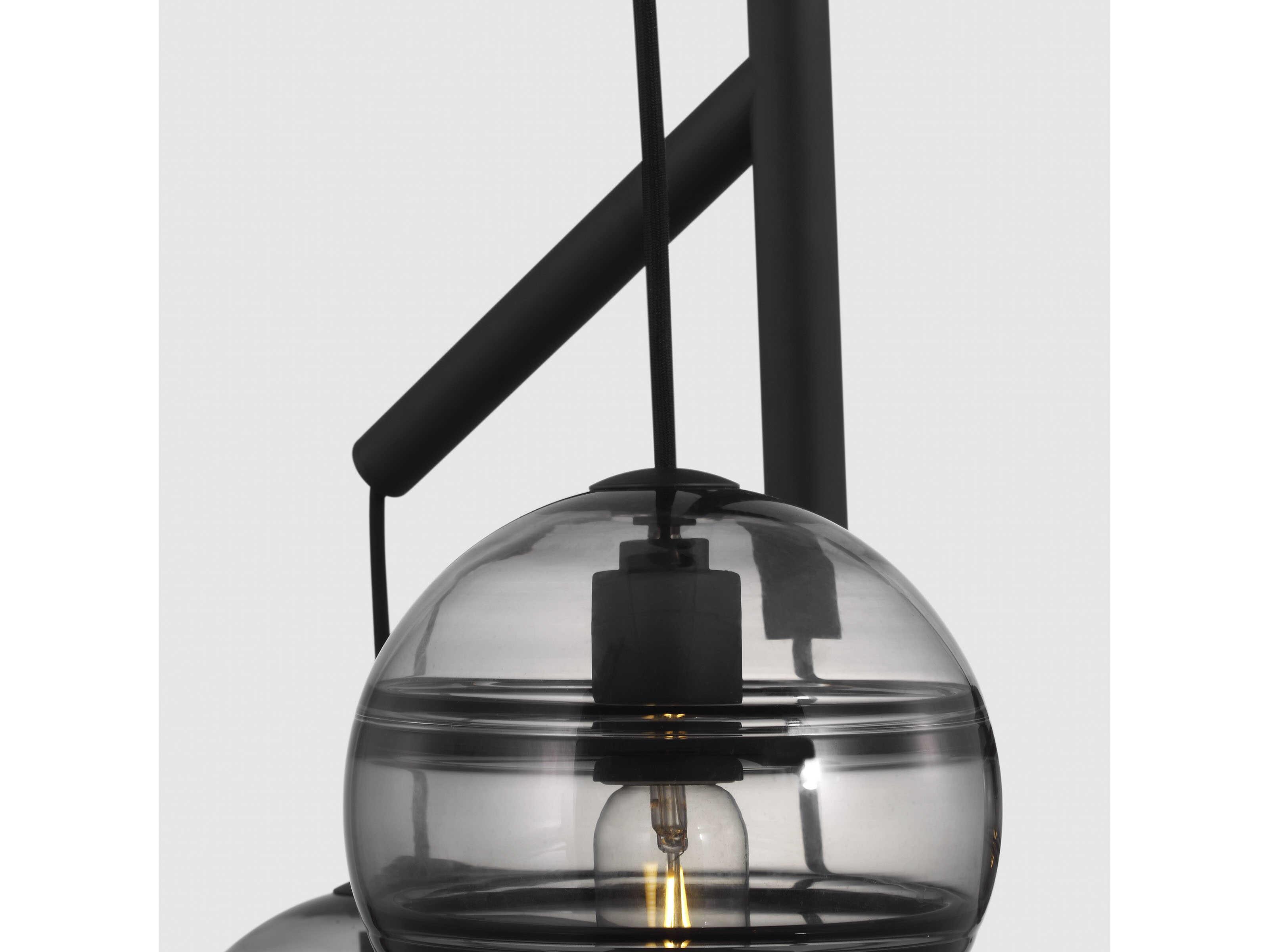 Visual Comfort Modern Sedona 4-Light Brown Globe Chandelier