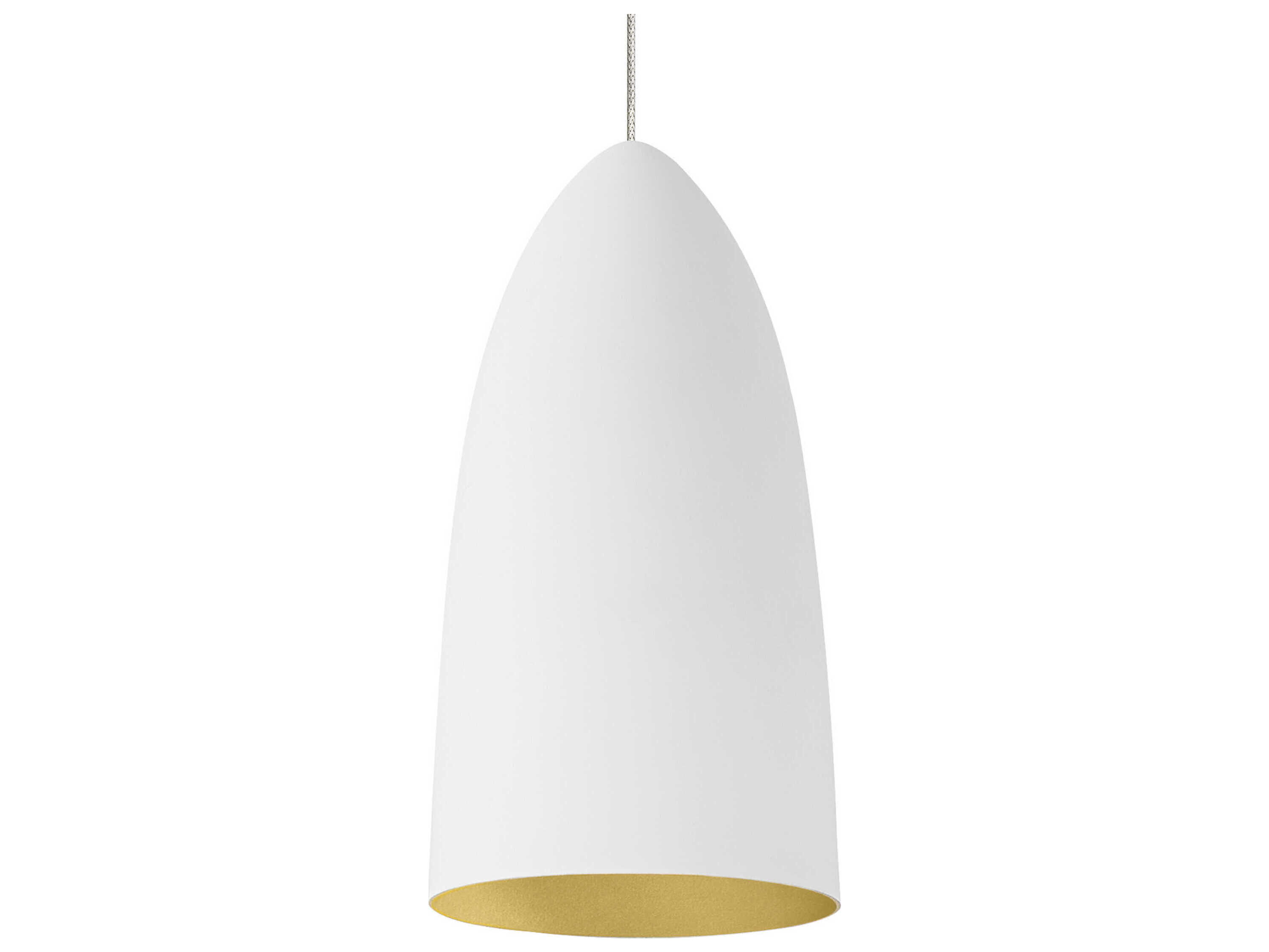 Visual Comfort Modern Signal 1-Light Satin Nickel White Mini Pendant