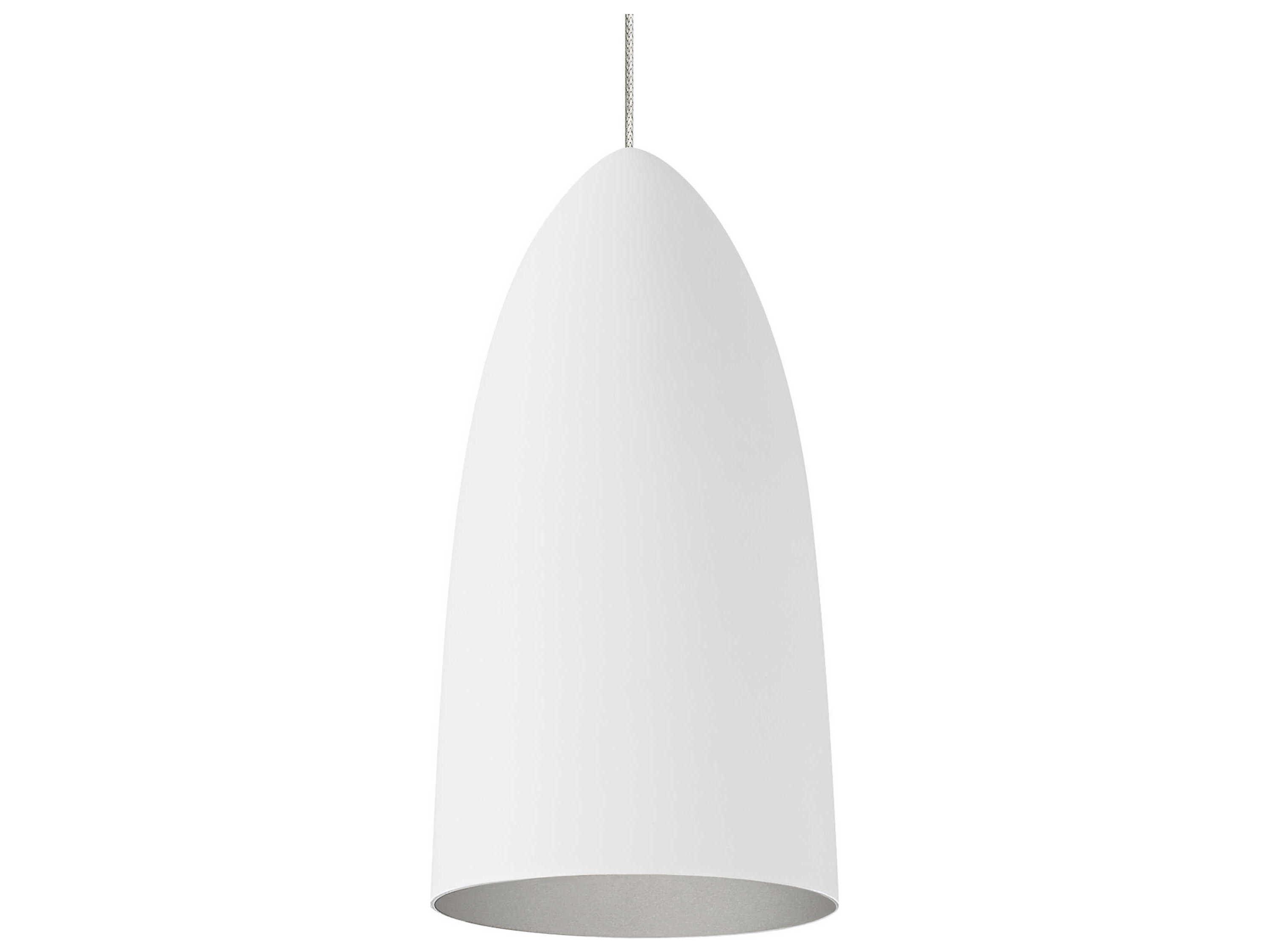 Visual Comfort Modern Signal 1-Light Satin Nickel White Mini Pendant