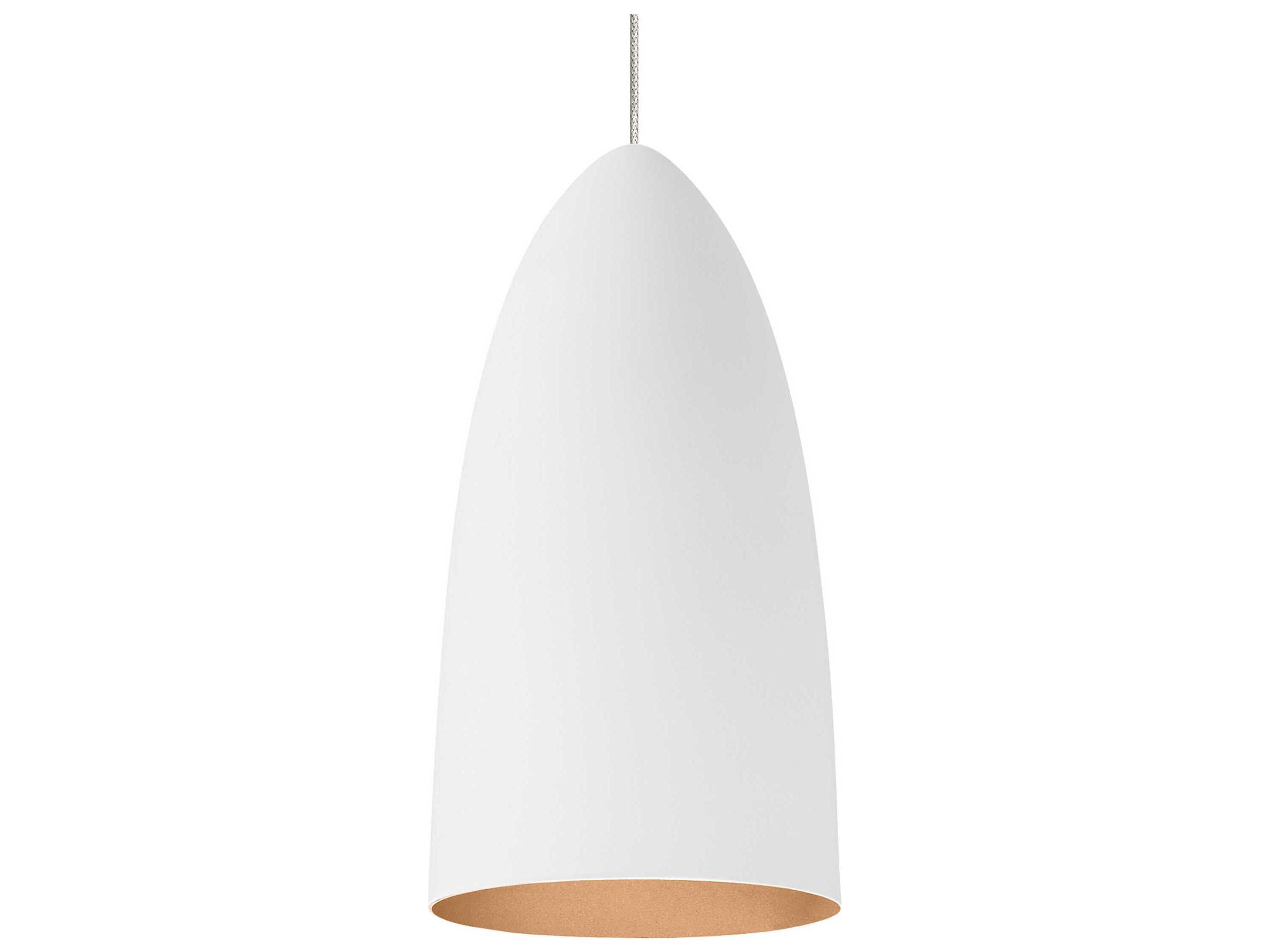 Visual Comfort Modern Signal 1-Light Satin Nickel White Mini Pendant