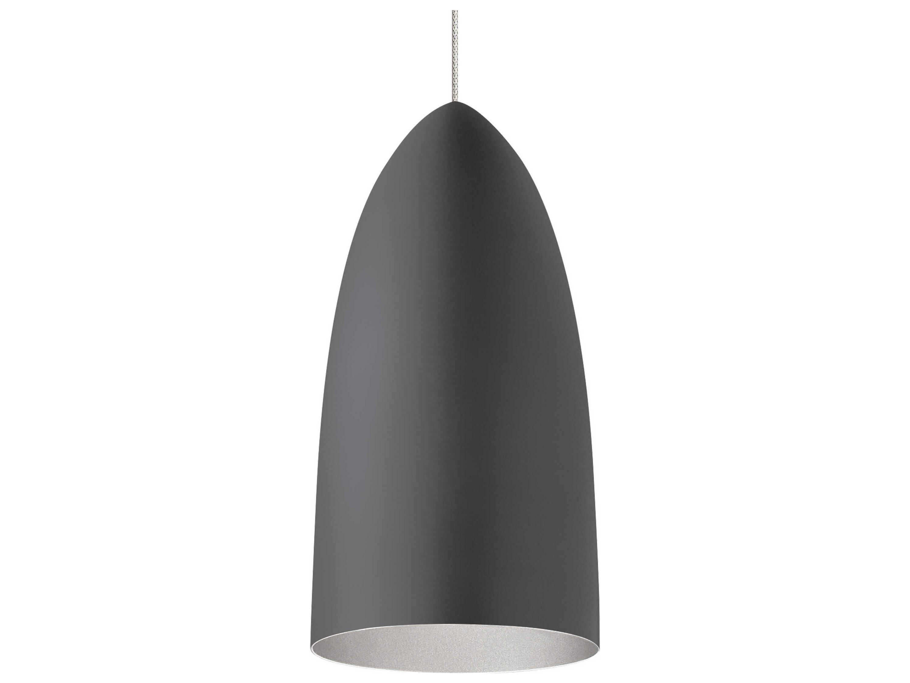 Visual Comfort Modern Signal 1-Light Satin Nickel Gray Mini Pendant