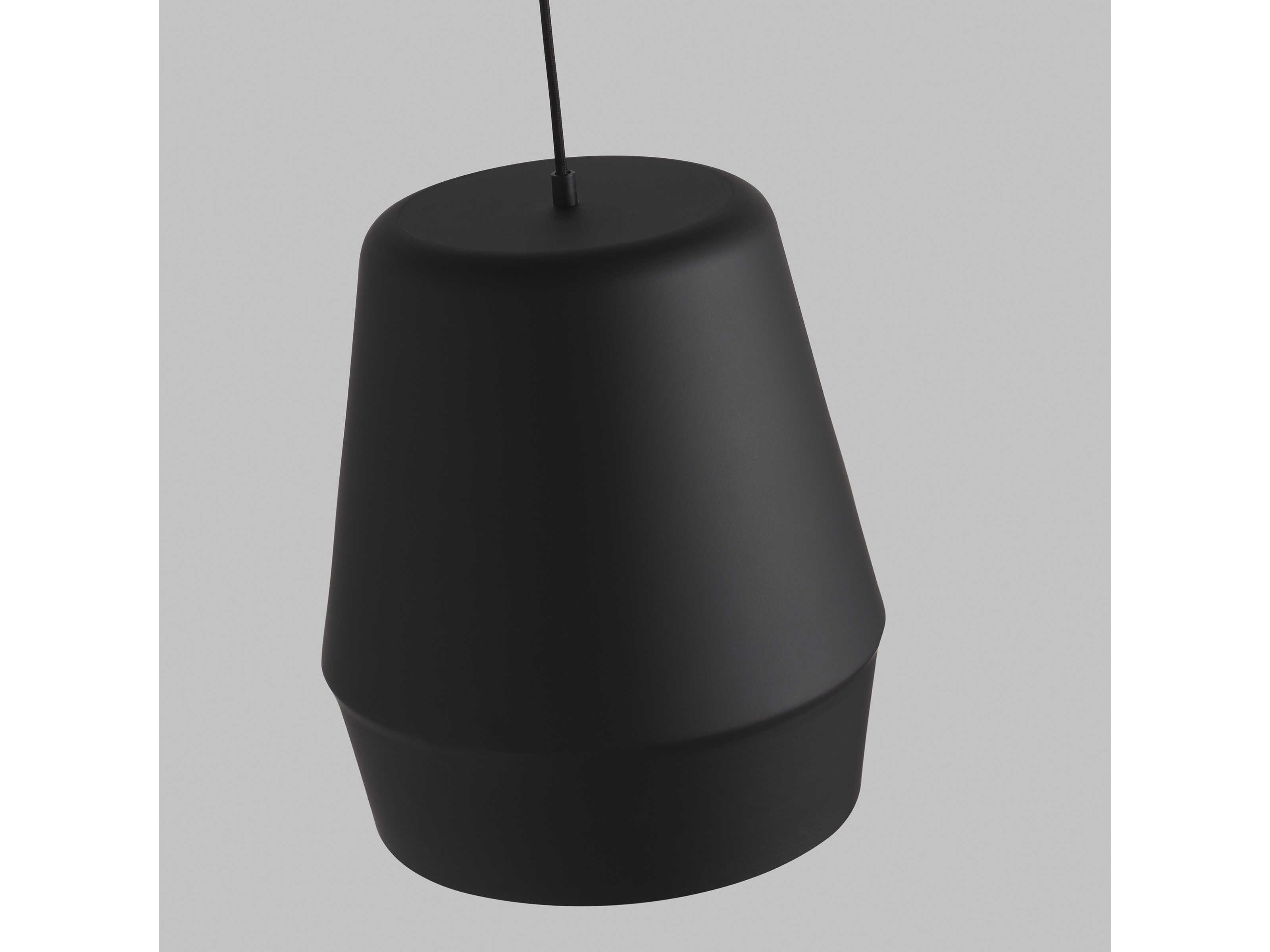 Visual Comfort Modern Allea 1-Light Black Gold Mini Pendant