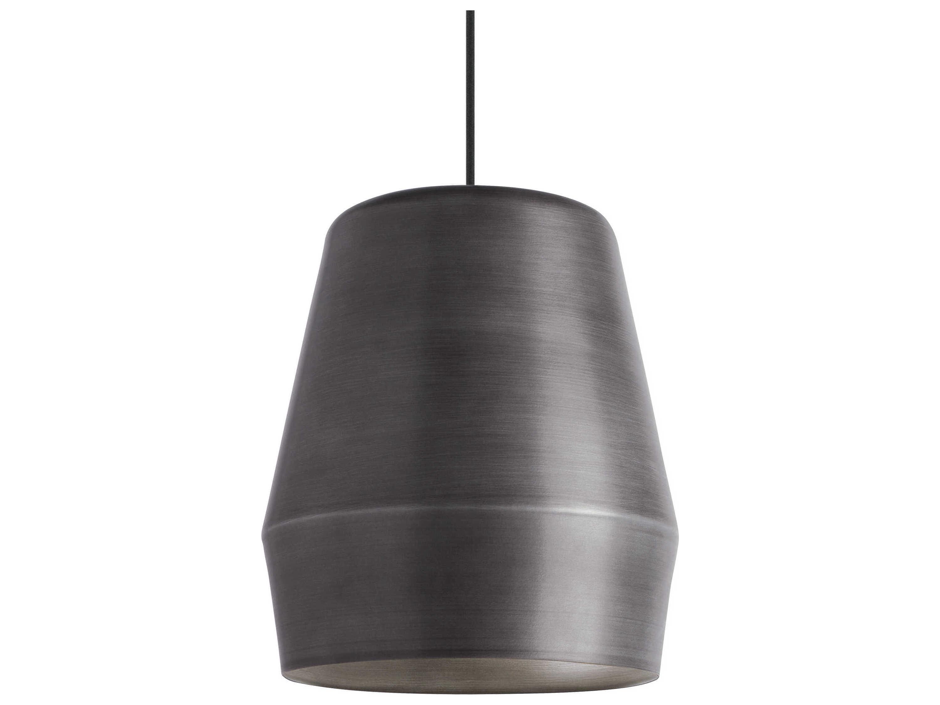 Visual Comfort Modern Allea 1-Light Fossil Gray Mini Pendant