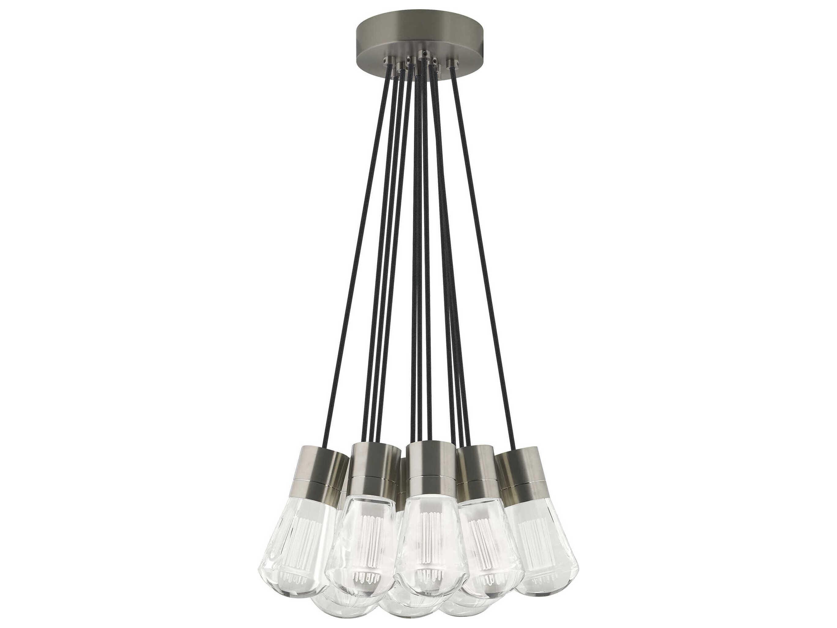 Visual Comfort Modern Alva 11-Light Satin Nickel Pendant