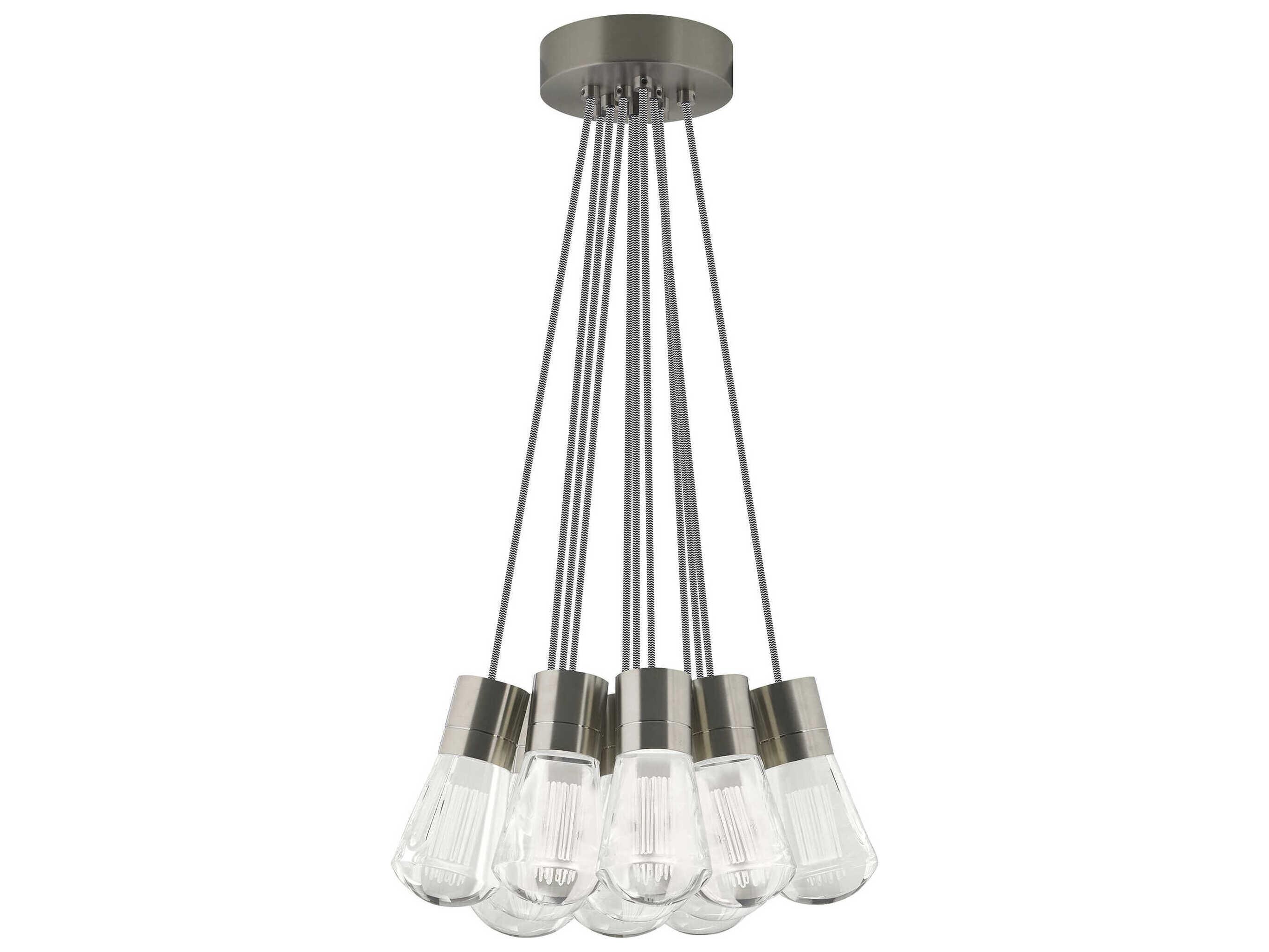 Visual Comfort Modern Alva 11-Light Satin Nickel Pendant