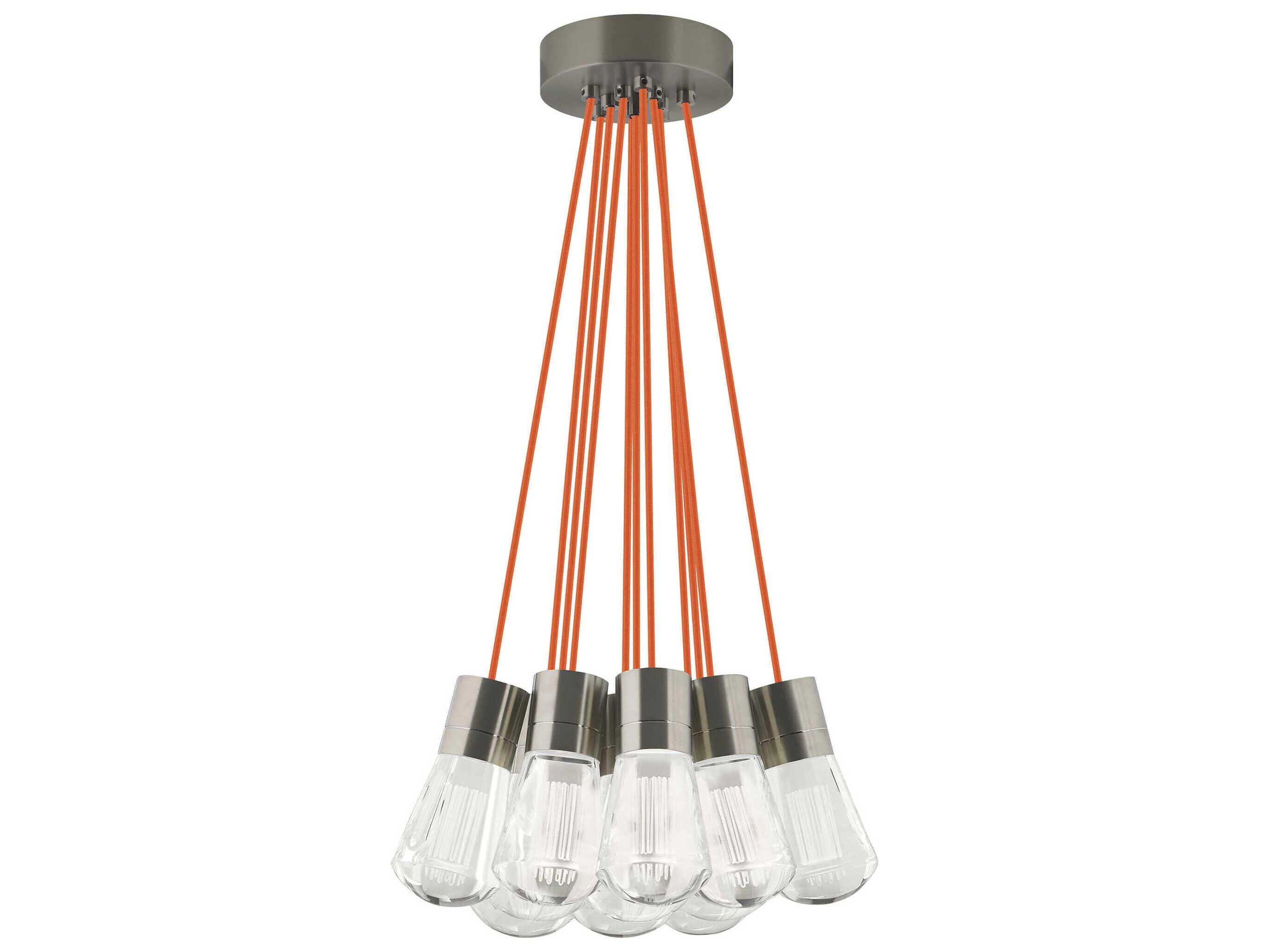 Visual Comfort Modern Alva 11-Light Satin Nickel Pendant