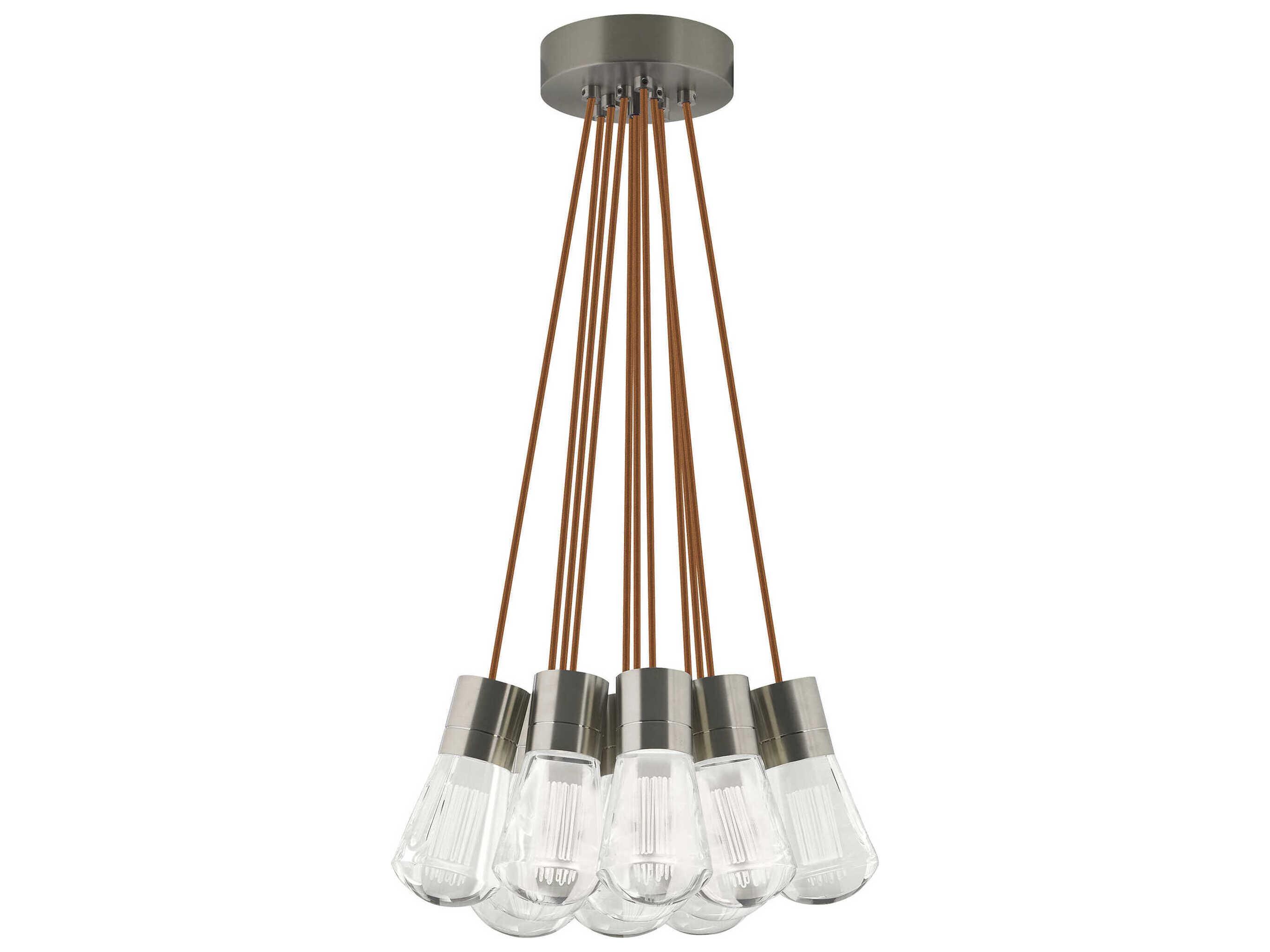Visual Comfort Modern Alva 11-Light Satin Nickel Pendant