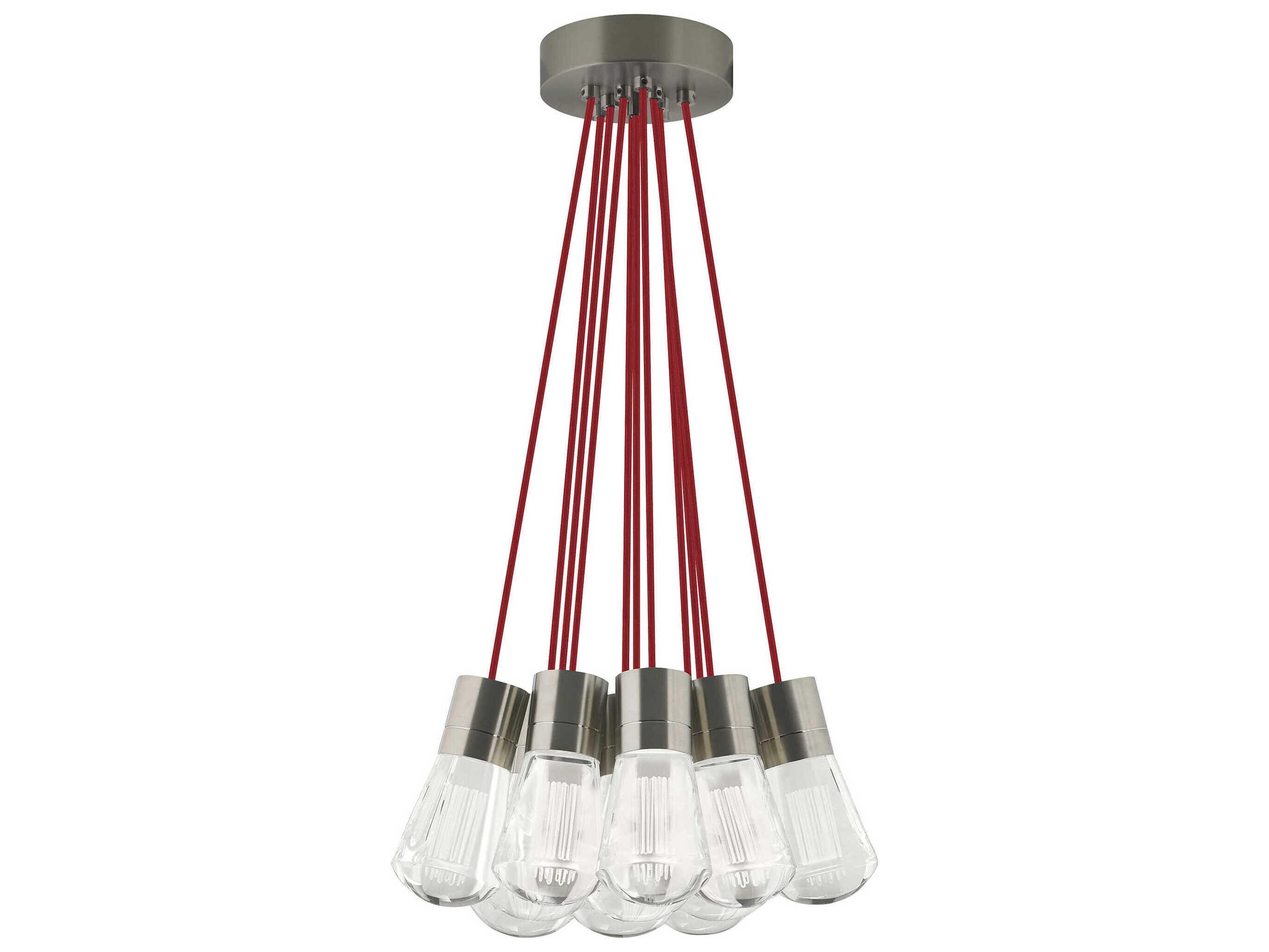 Visual Comfort Modern Alva 11-Light Satin Nickel Pendant