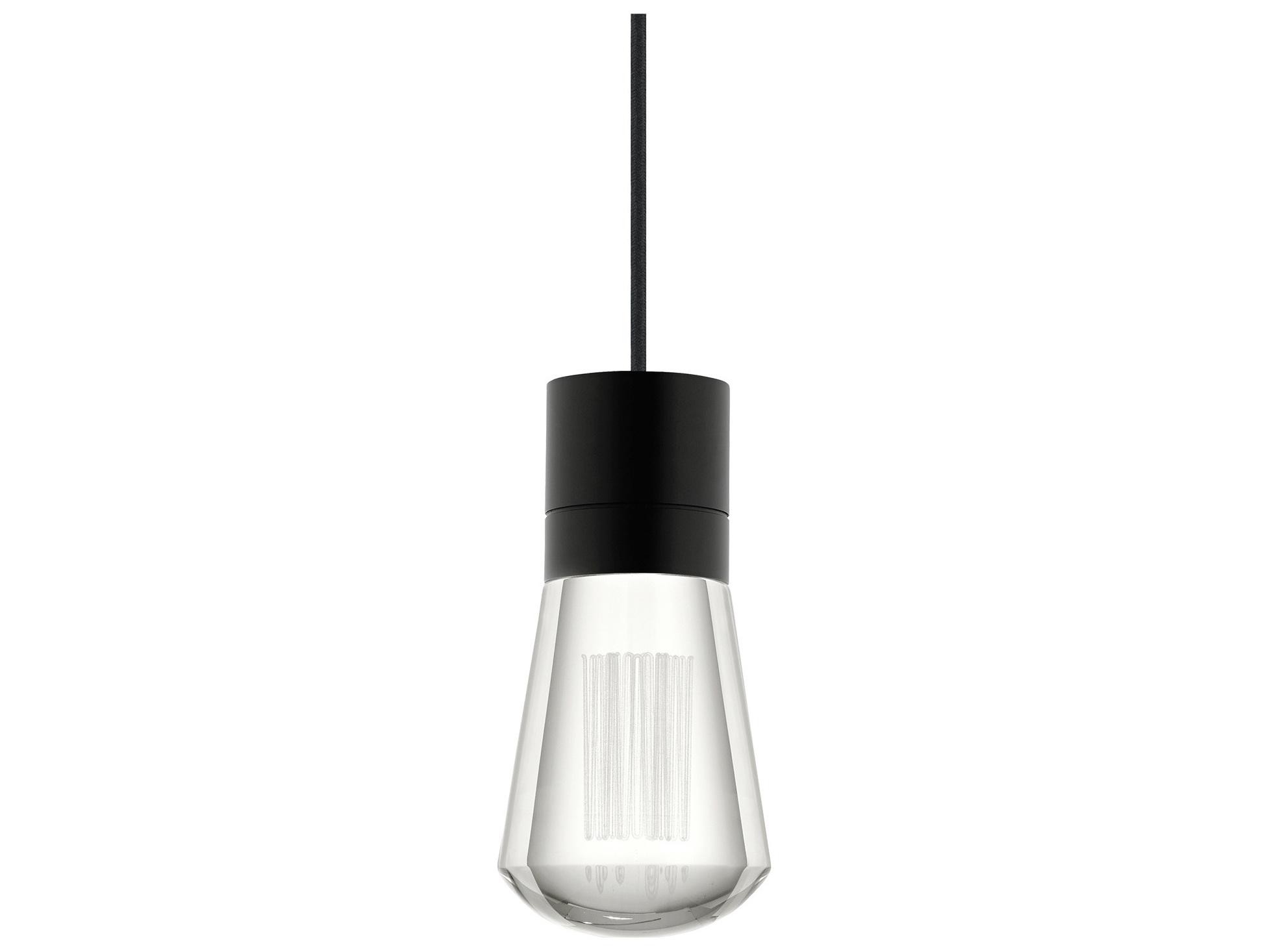 Visual Comfort Modern Alva 1-Light Black LED Mini Pendant