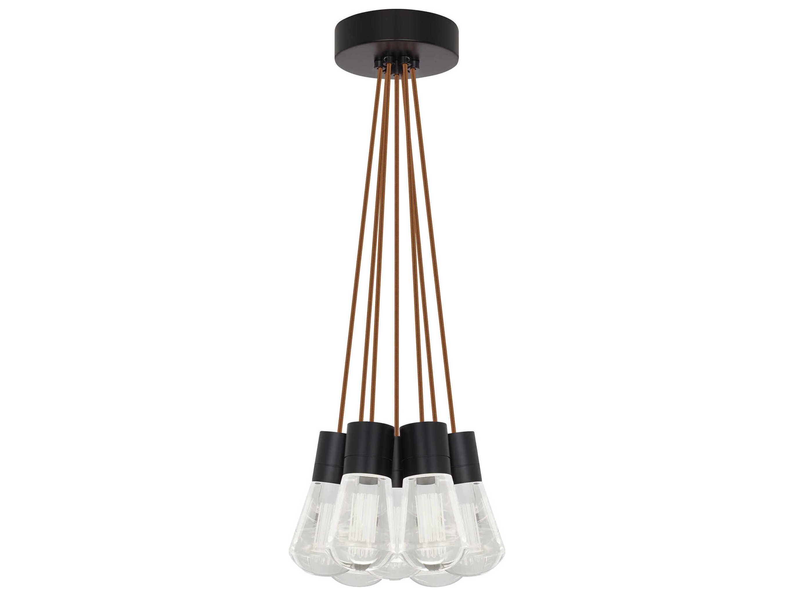 Visual Comfort Modern Alva 7-Light Black Pendant