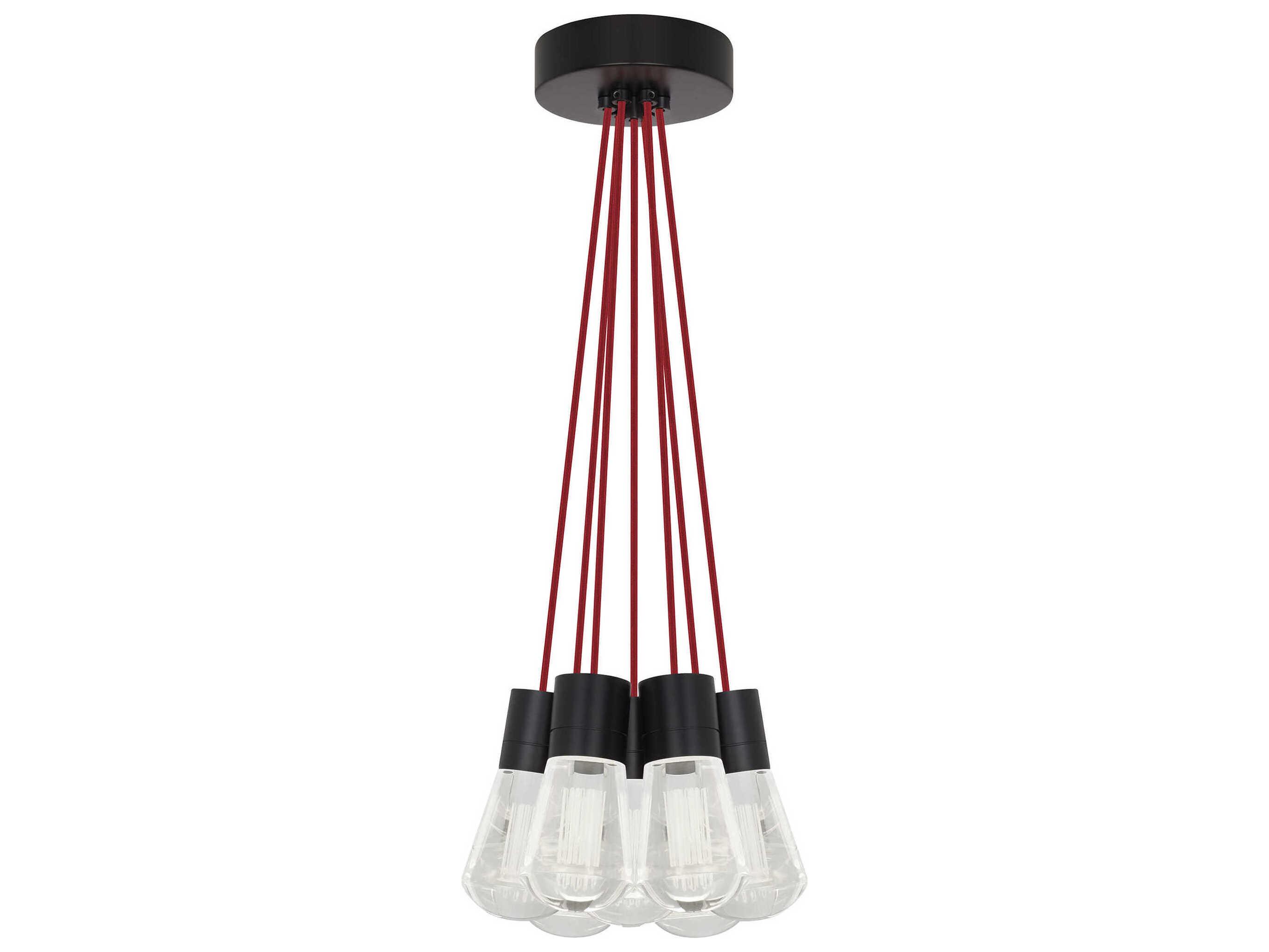 Visual Comfort Modern Alva 7-Light Black Pendant