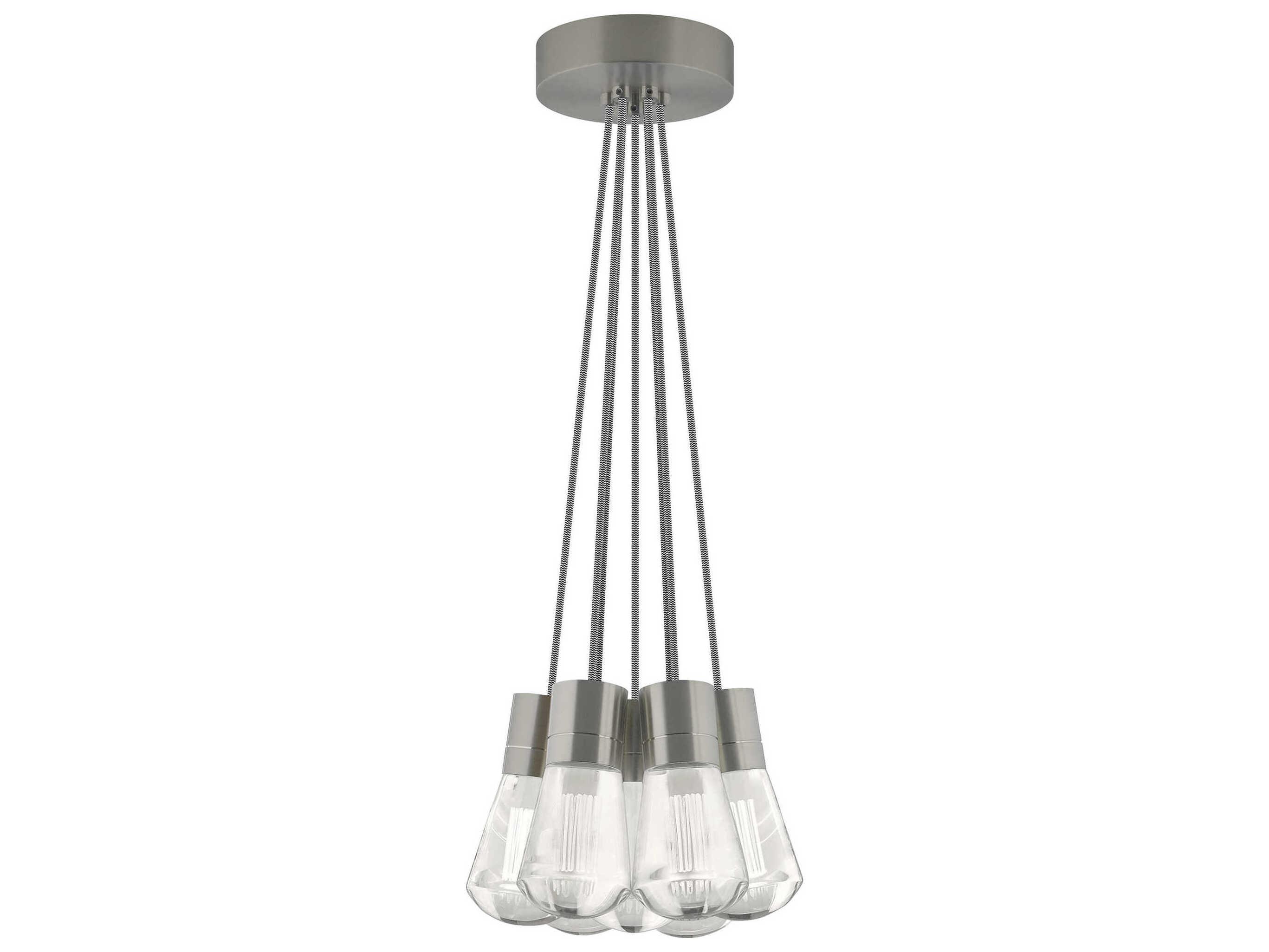Visual Comfort Modern Alva 7-Light Satin Nickel Pendant