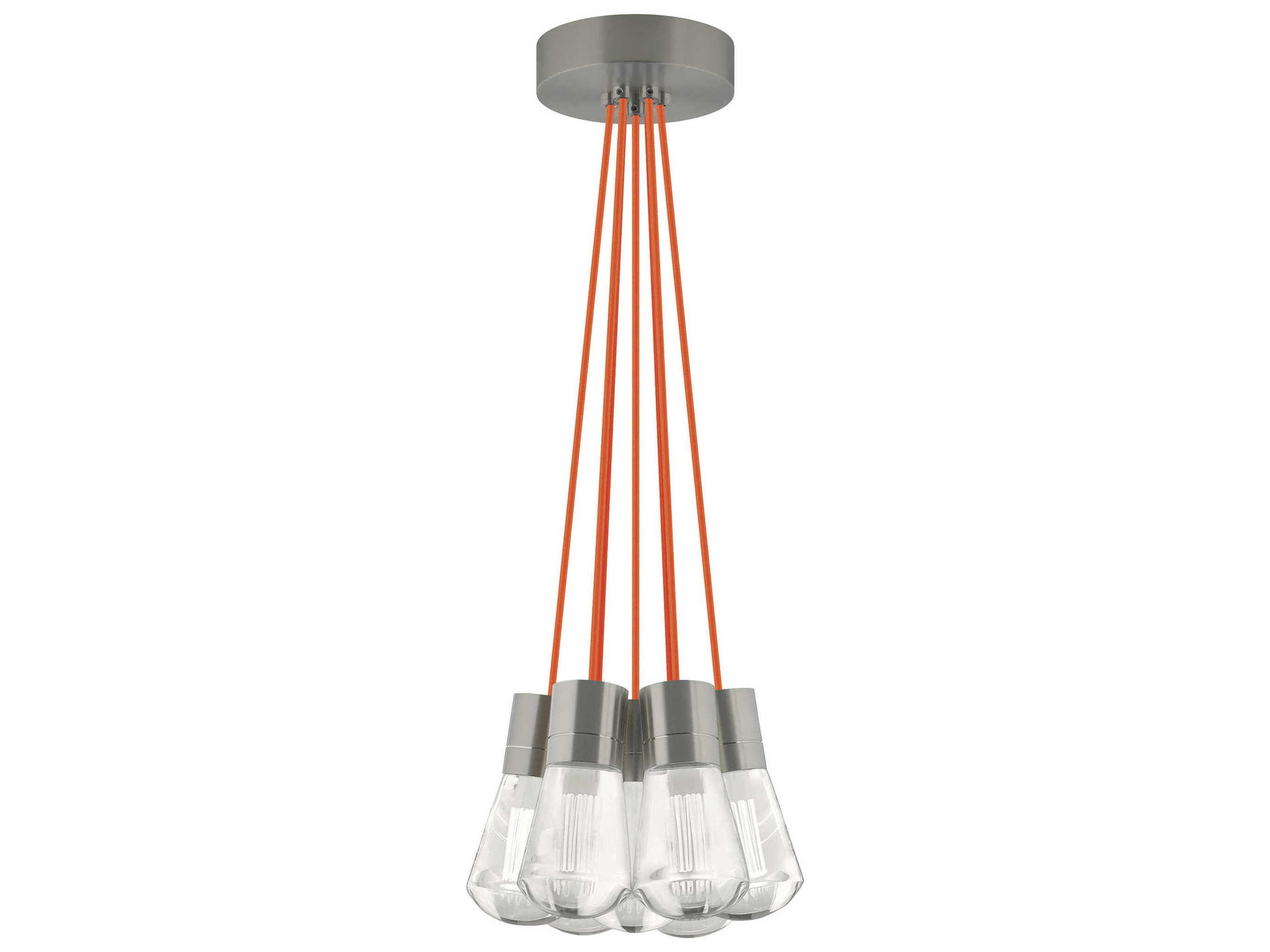 Visual Comfort Modern Alva 7-Light Satin Nickel Pendant