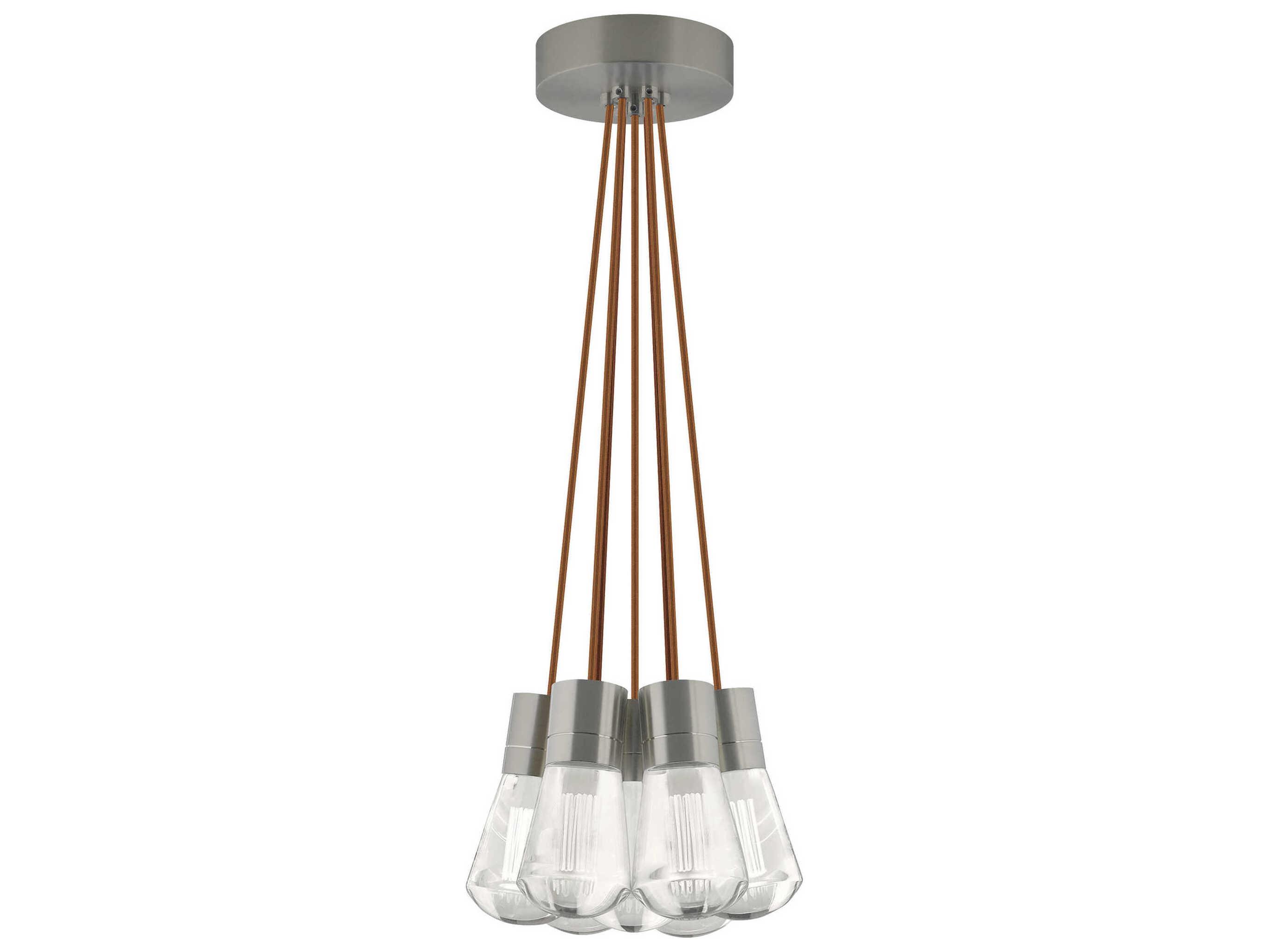 Visual Comfort Modern Alva 7-Light Satin Nickel Pendant