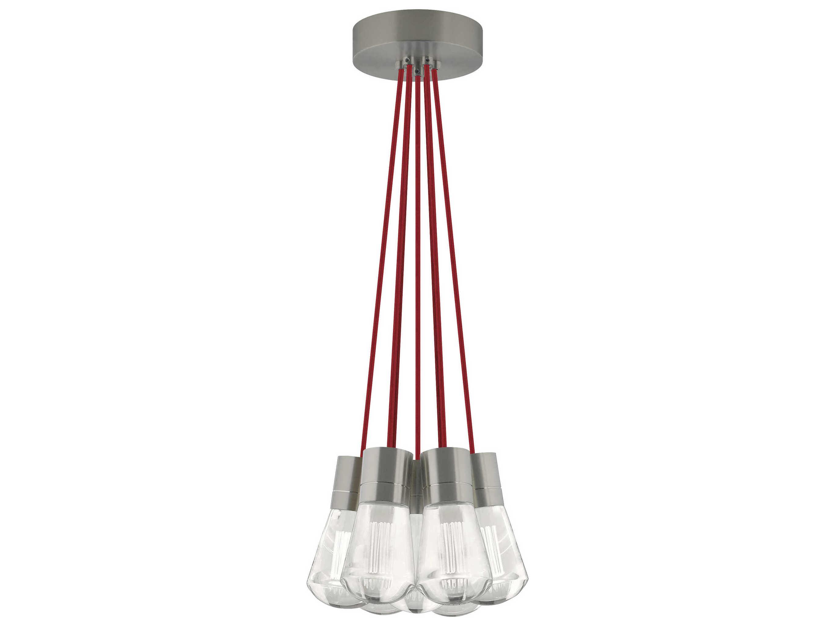 Visual Comfort Modern Alva 7-Light Satin Nickel Pendant