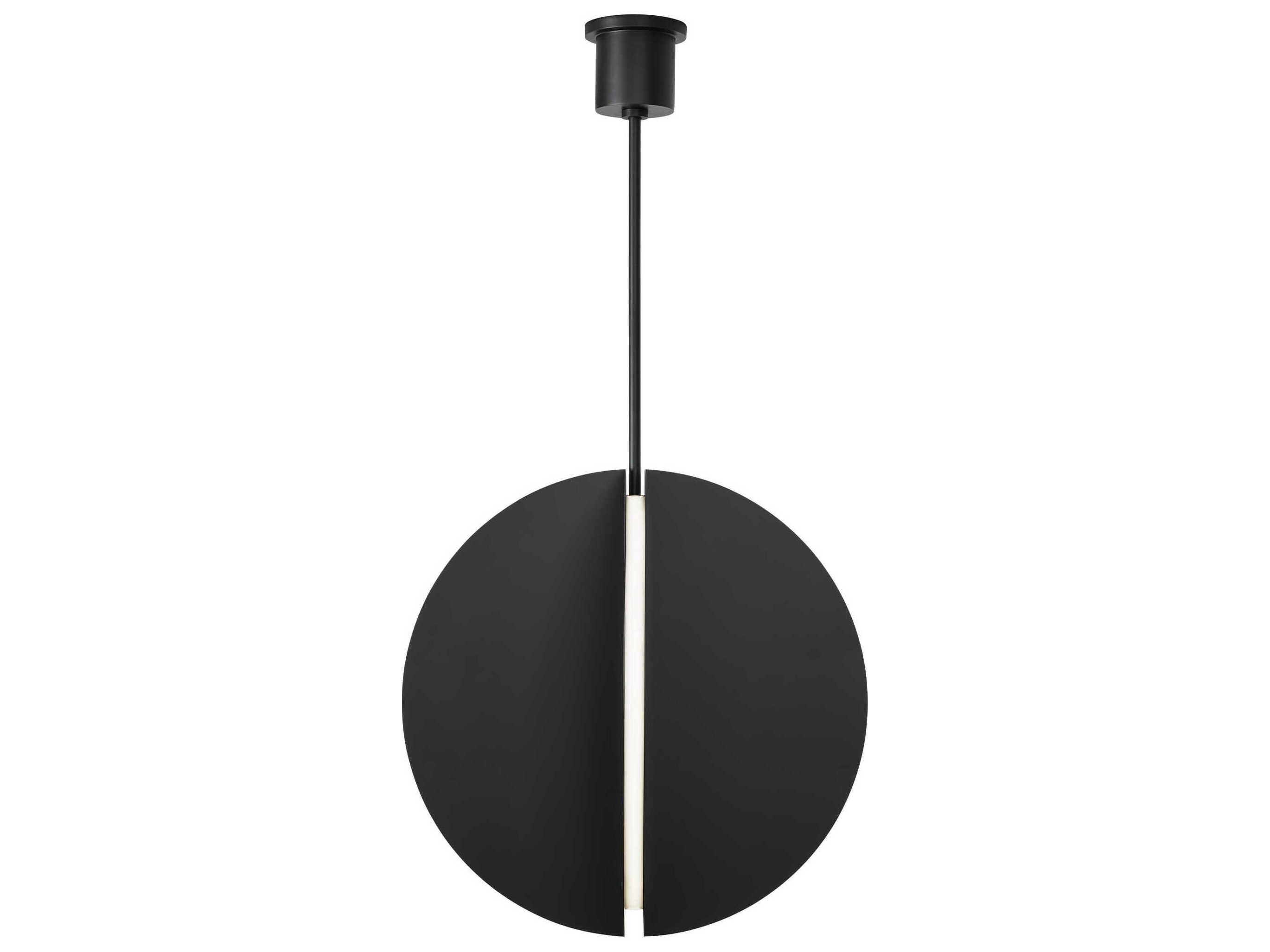 Visual Comfort Modern Bau 1-Light Nightshade Black Round Pendant