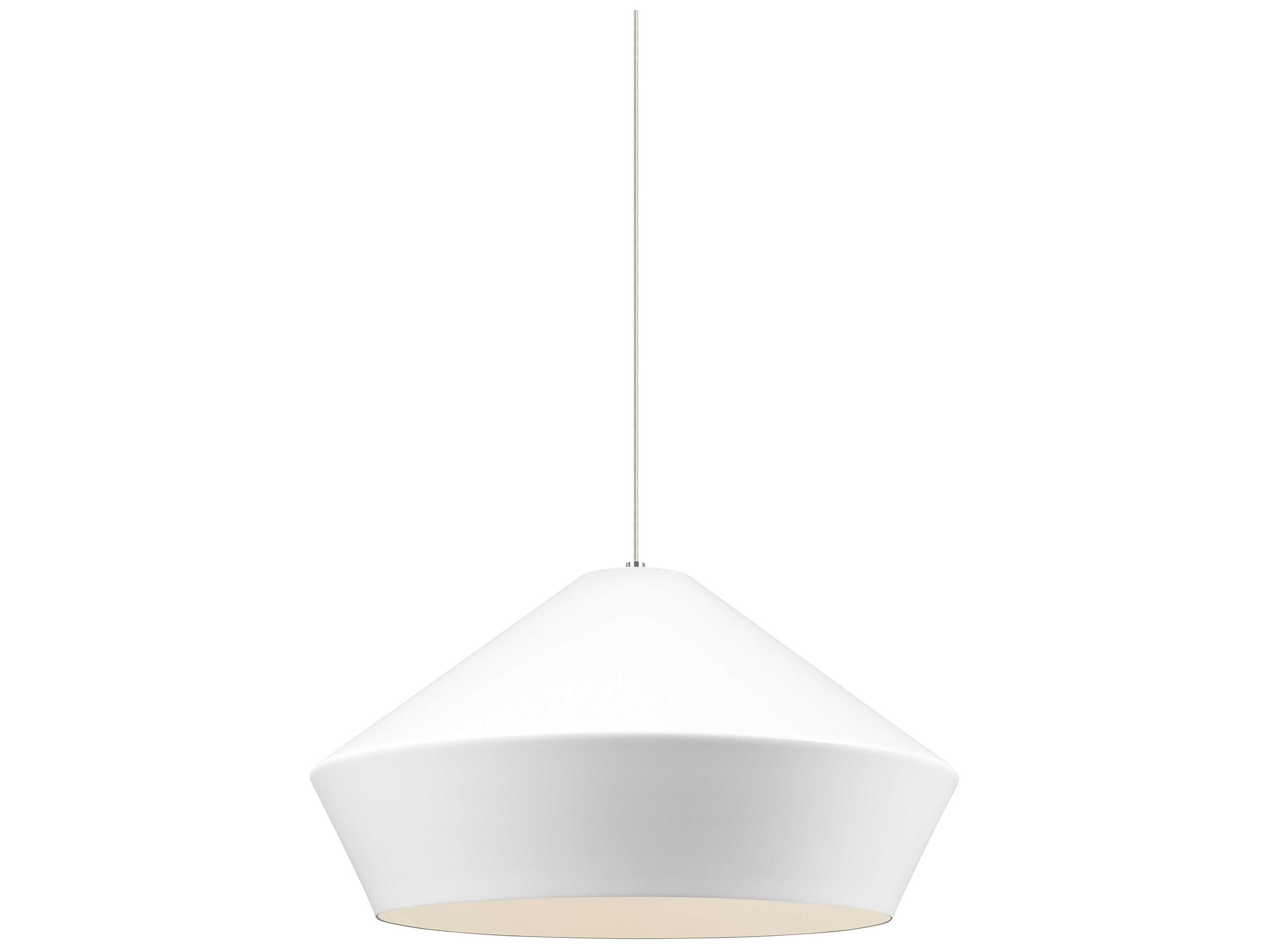 Visual Comfort Modern Brummel 1-Light Black White Pendant