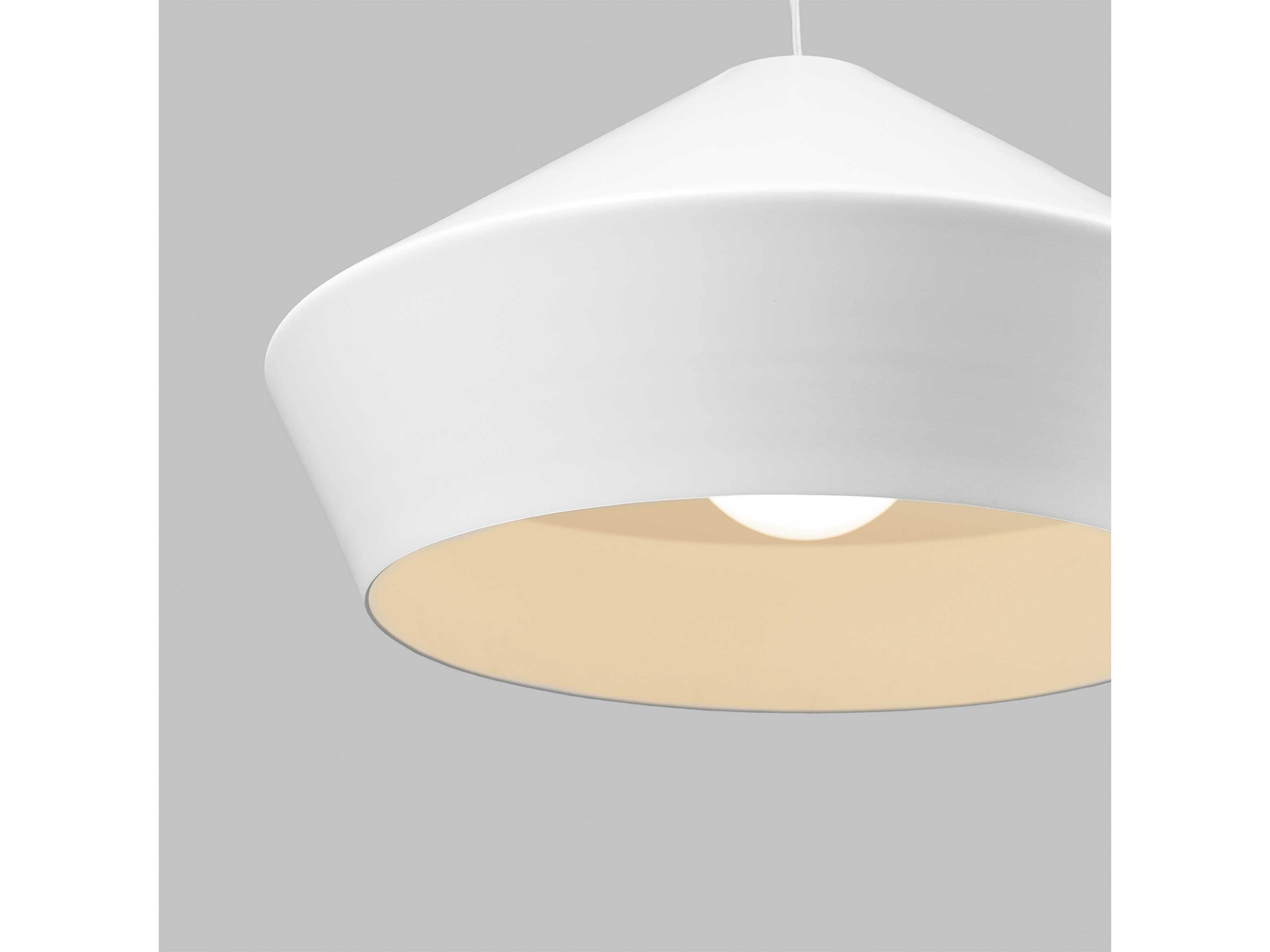 Visual Comfort Modern Brummel 1-Light Black White Pendant